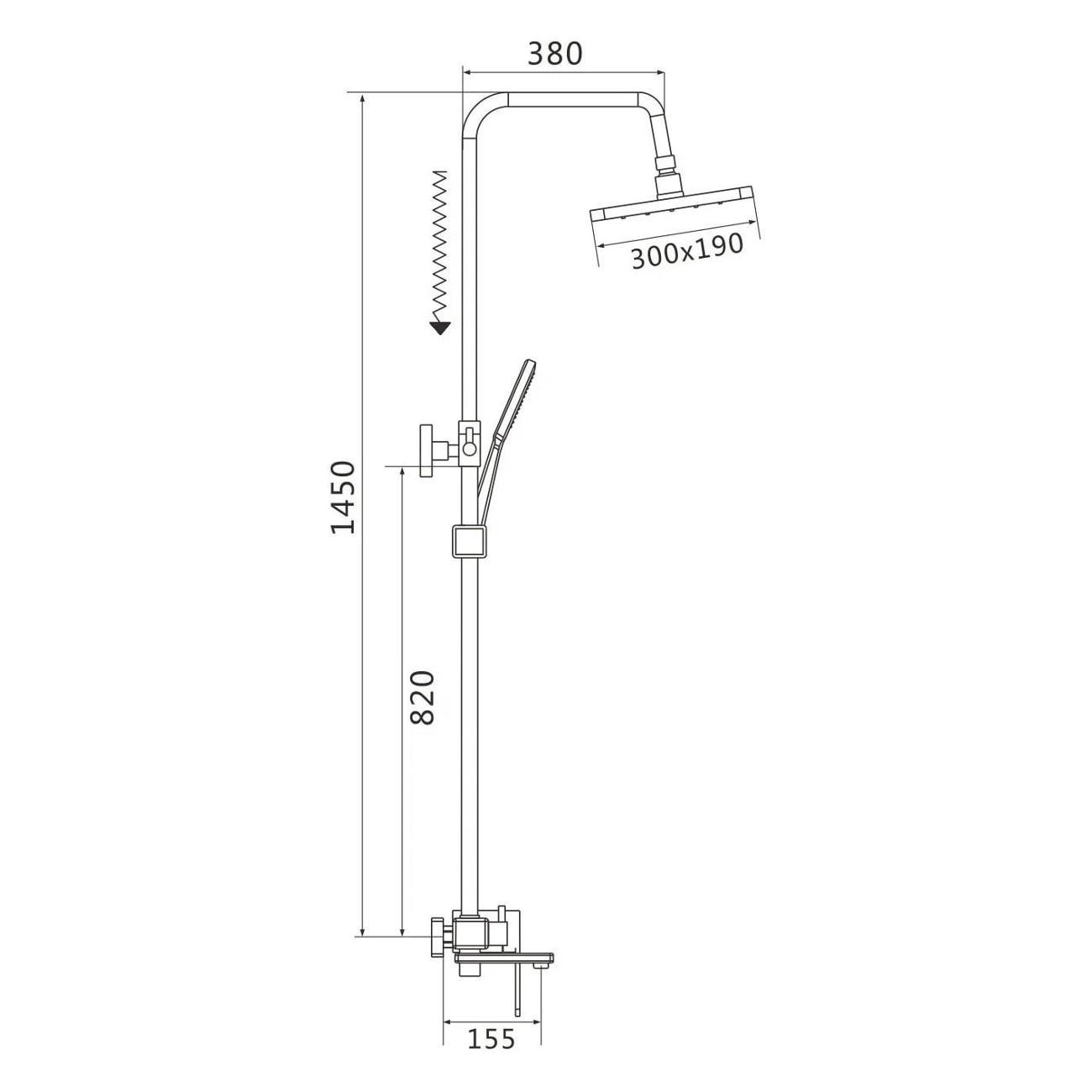Душевая система Shevanik S8536