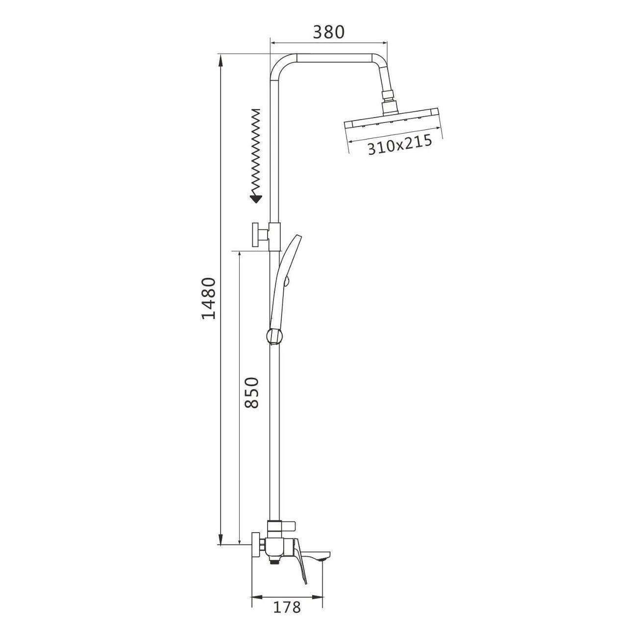 Душевая система Shevanik S9136H