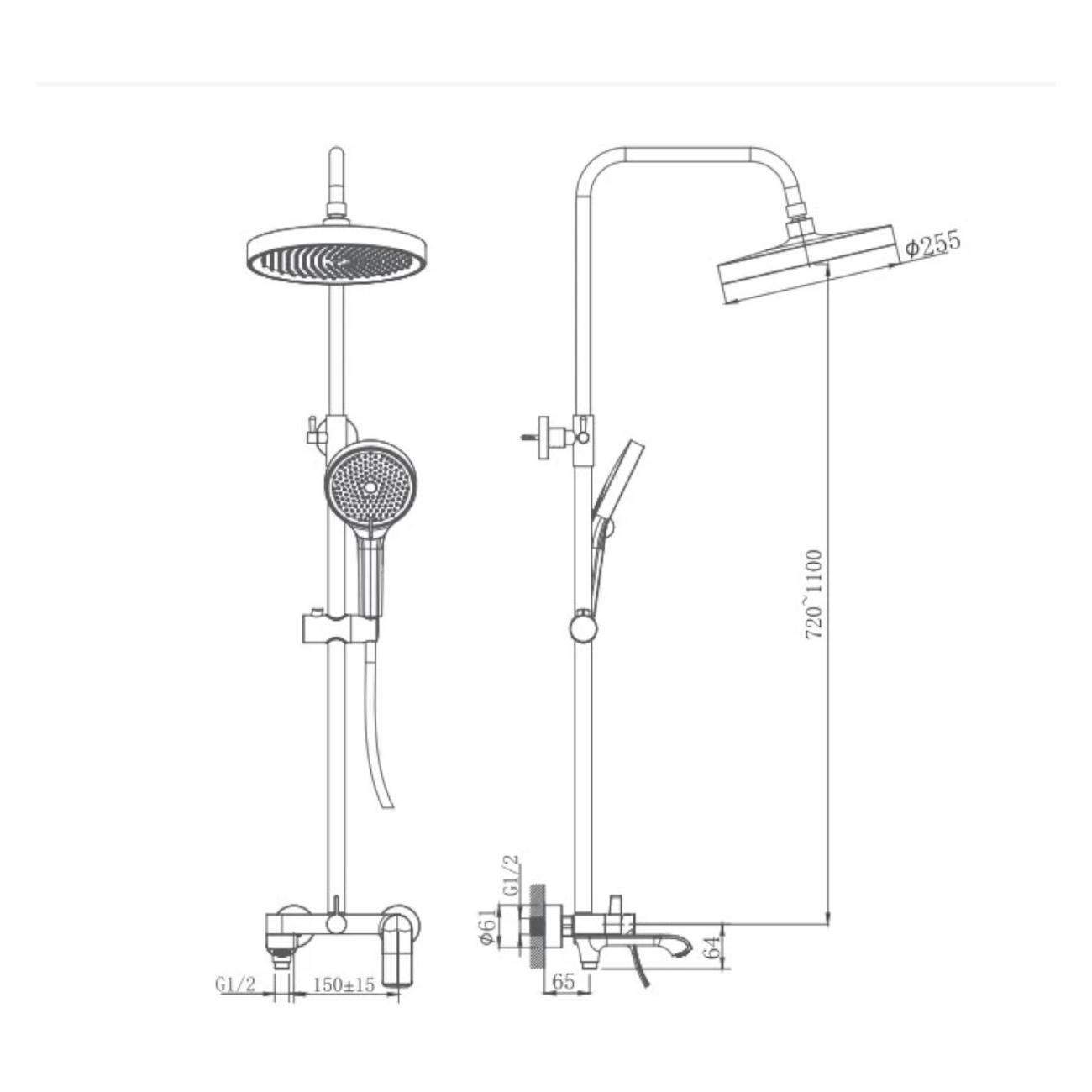 Душевая система Haiba HB24553-3