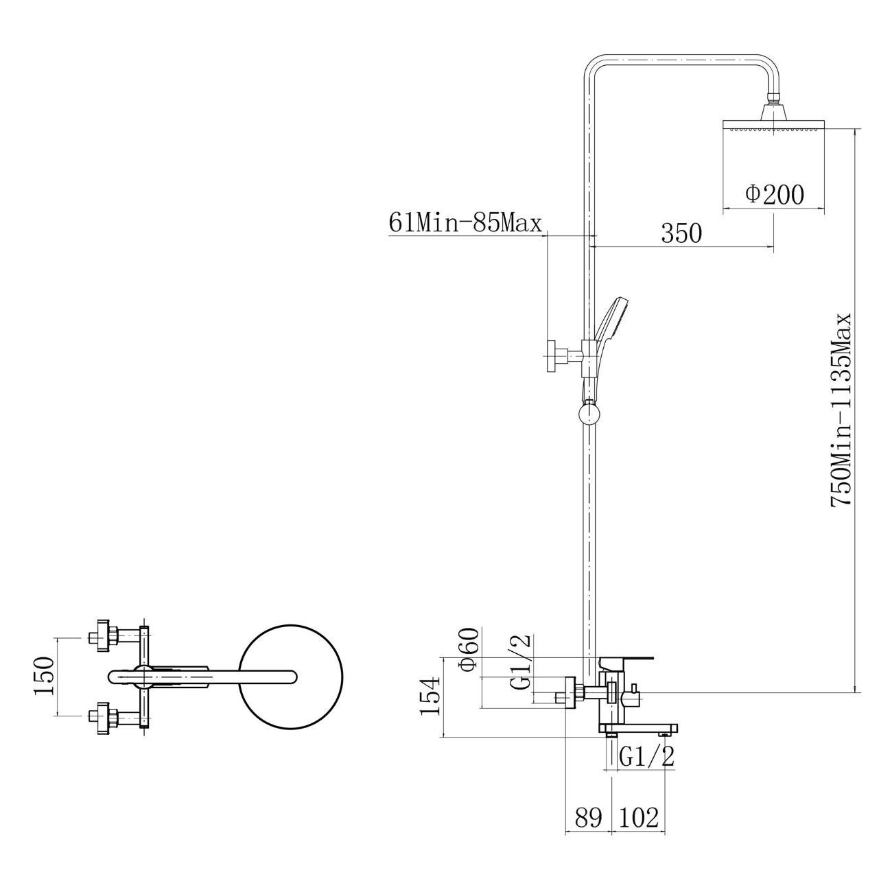 Душевая система FASHUN A52401-21