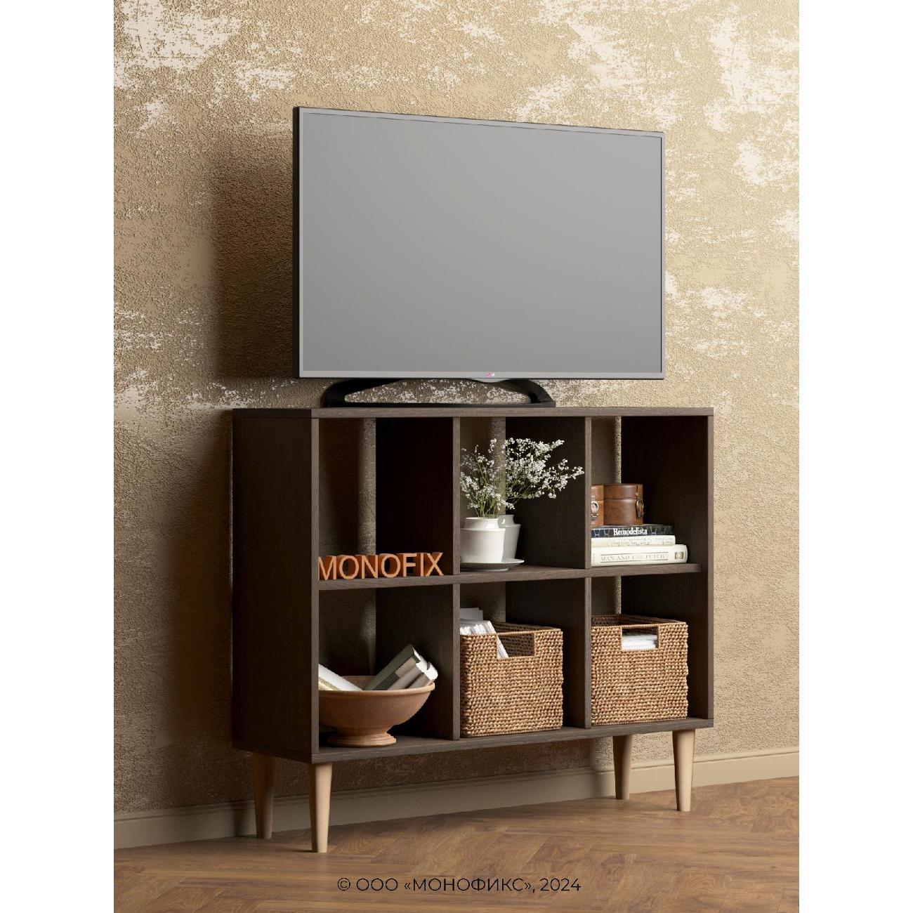 Стеллаж Monofix ОДОС, горизонтальный, 6 секций, венге