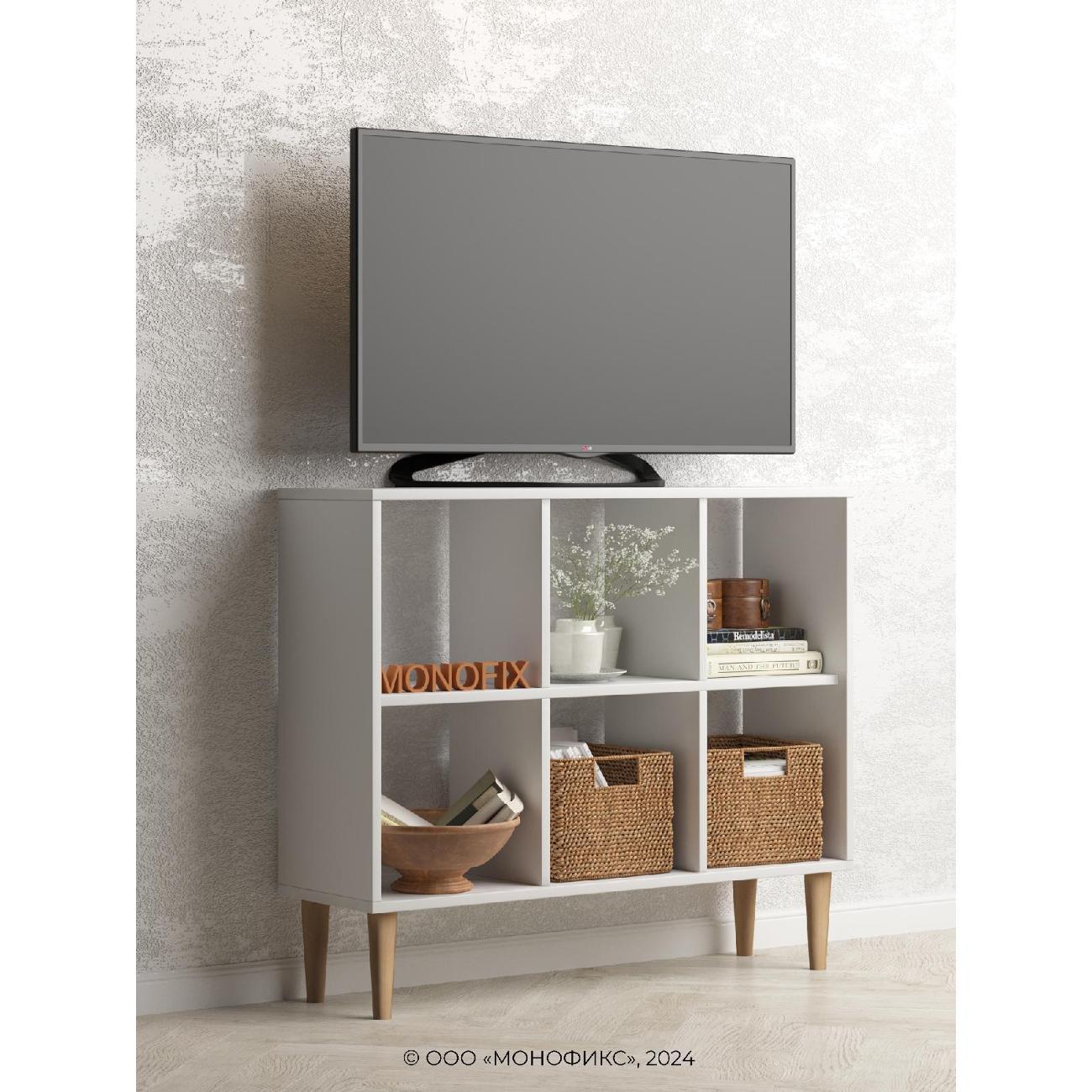 Стеллаж Monofix ОДОС, горизонтальный, 6 секций, белый