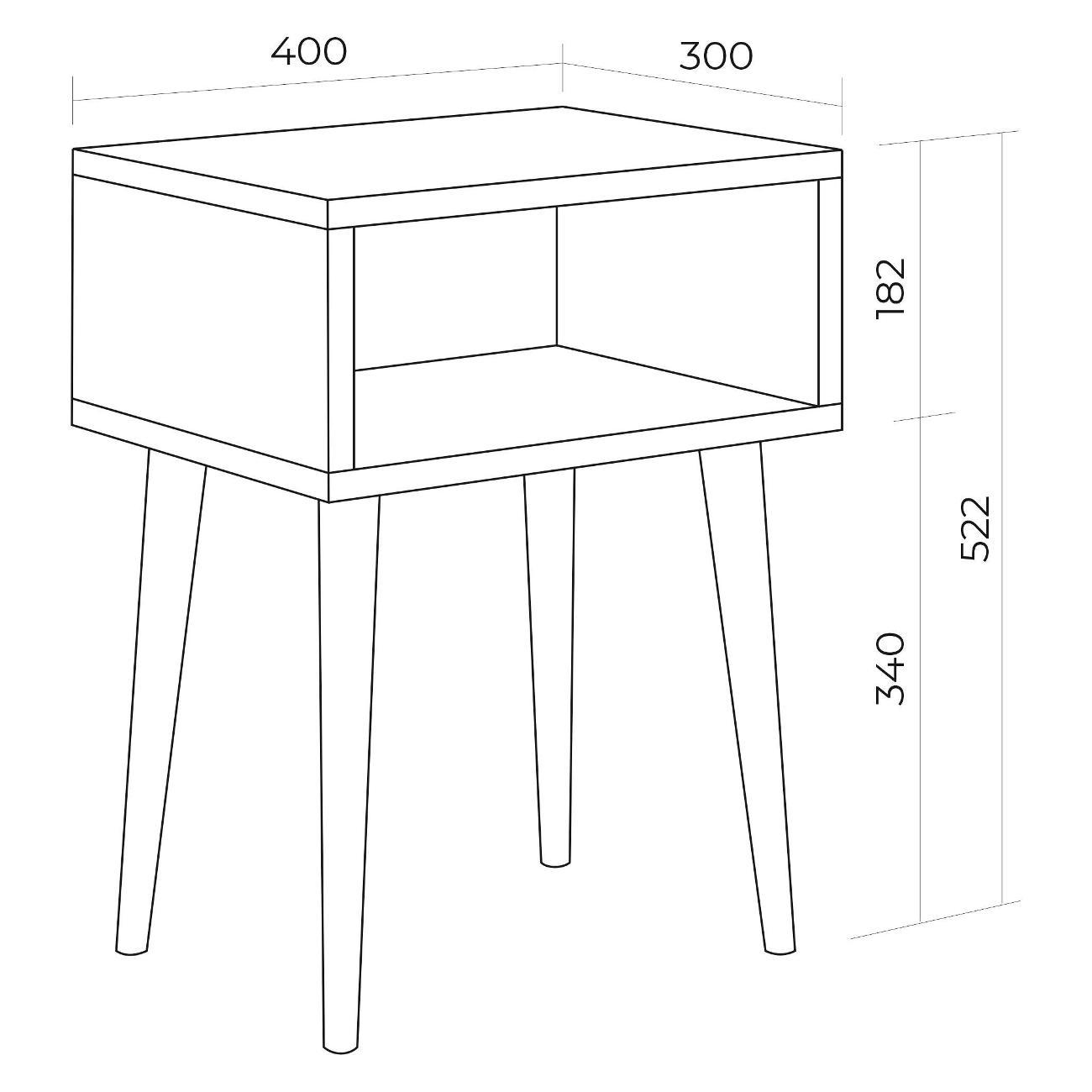 Тумба прикроватная Monofix ОДОС, дуб сонома/ лак