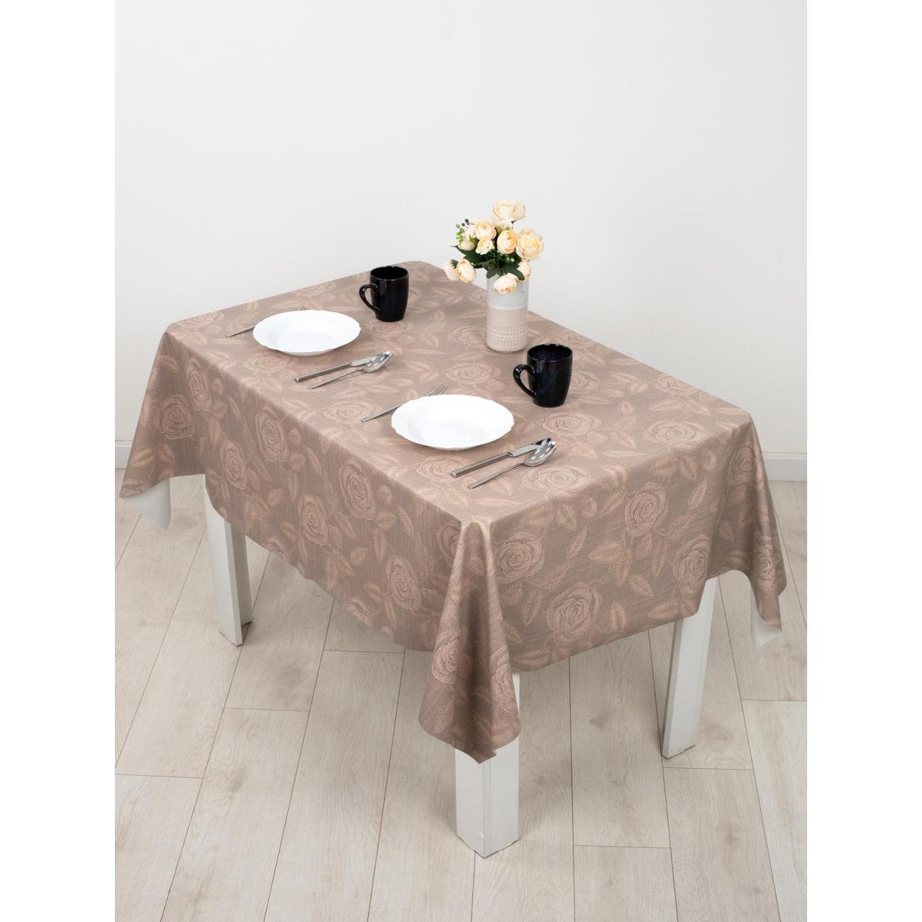 Скатерть Dasch Аурум Колор, ПВХ,р-р 140x180см, Бутон розы