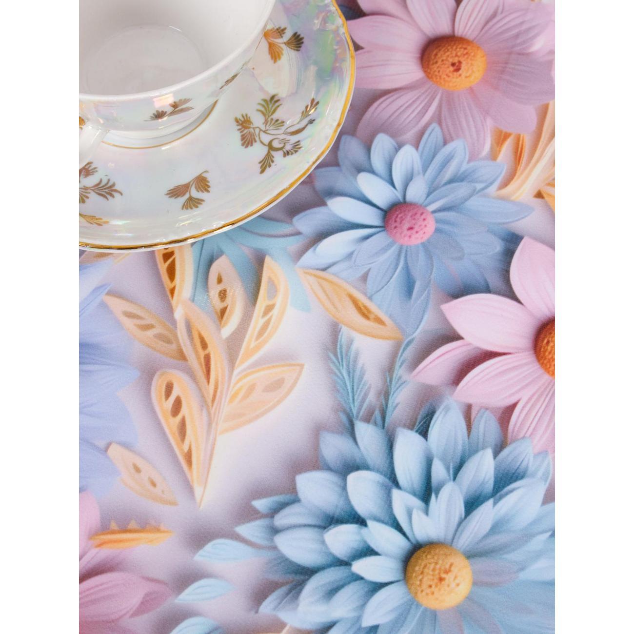 Скатерть Dasch Глянец, ПВХ,р-р 110х140 см,Цветочный узор