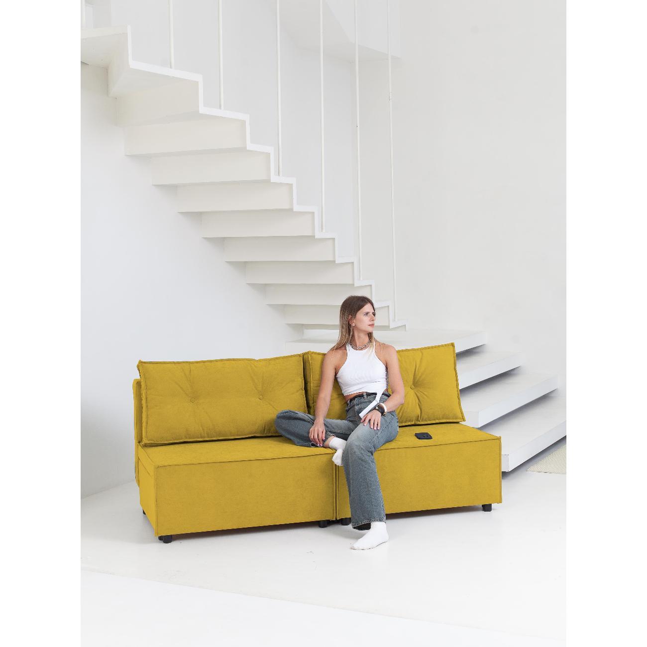 Диван CityHD Цюрих горчичный