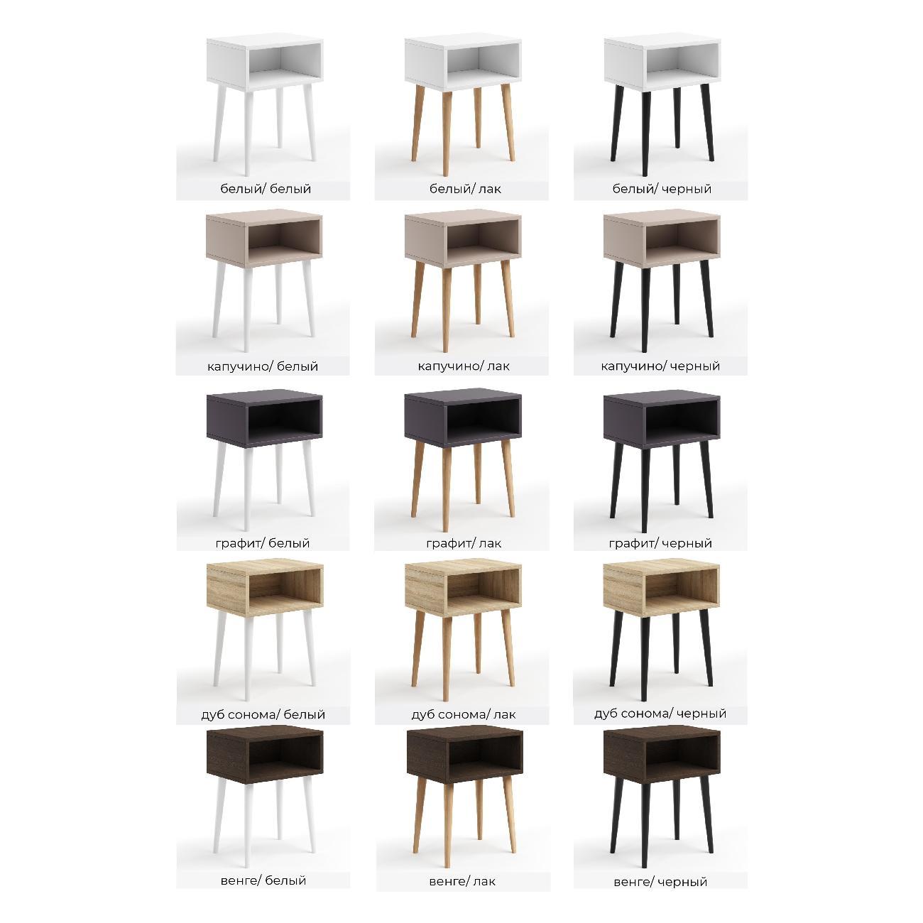 Тумба прикроватная Monofix ОДОС, дуб сонома/ белый