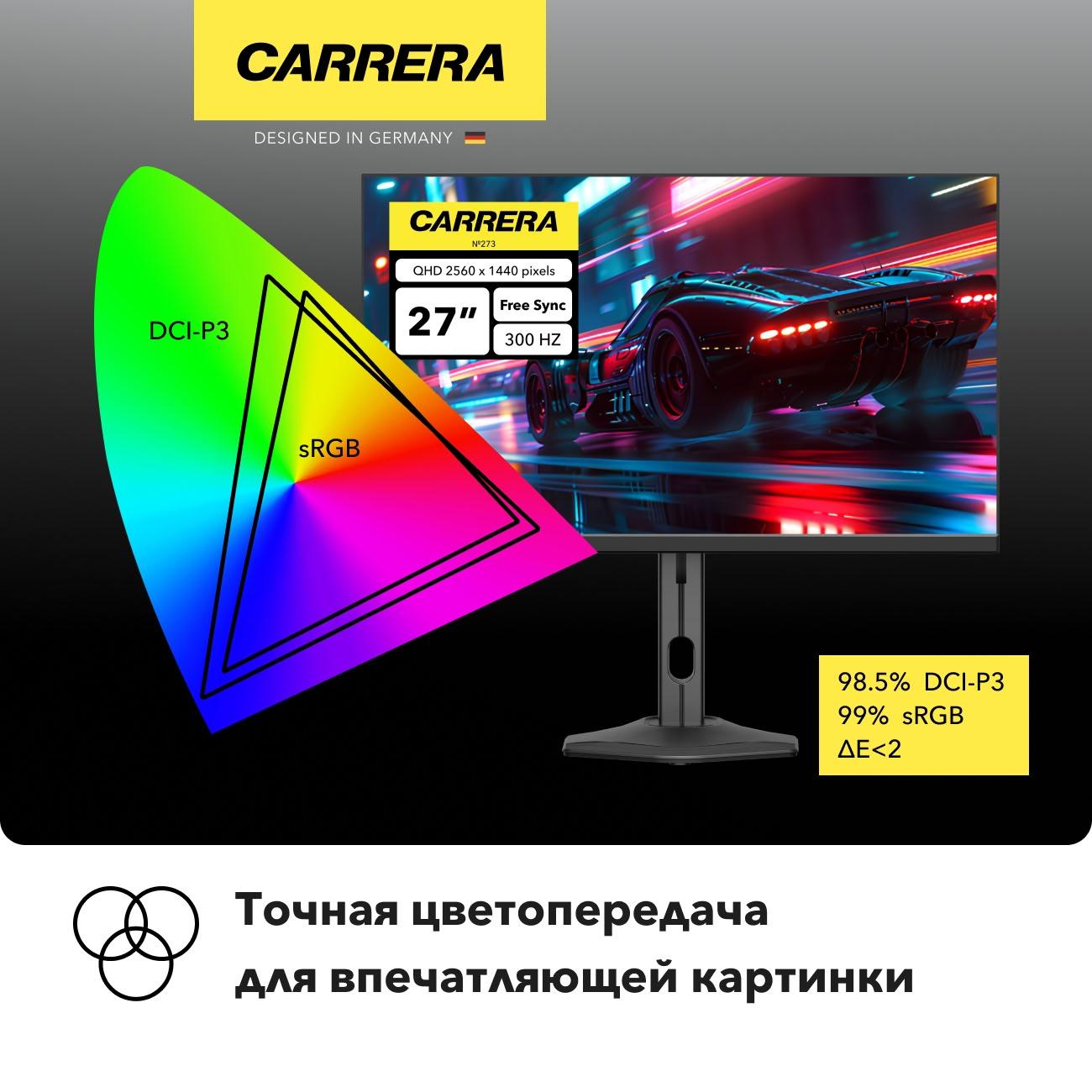 Монитор игровой Carrera №273 (27"/2560x1440/300Гц/черный)