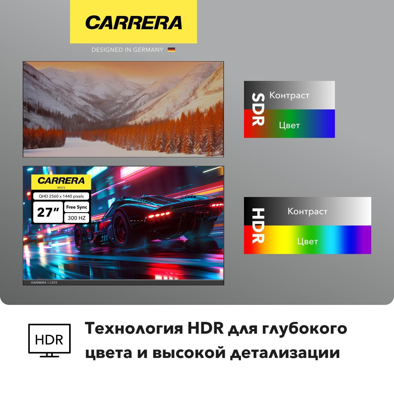 Монитор игровой Carrera №273 (27"/2560x1440/300Гц/черный)