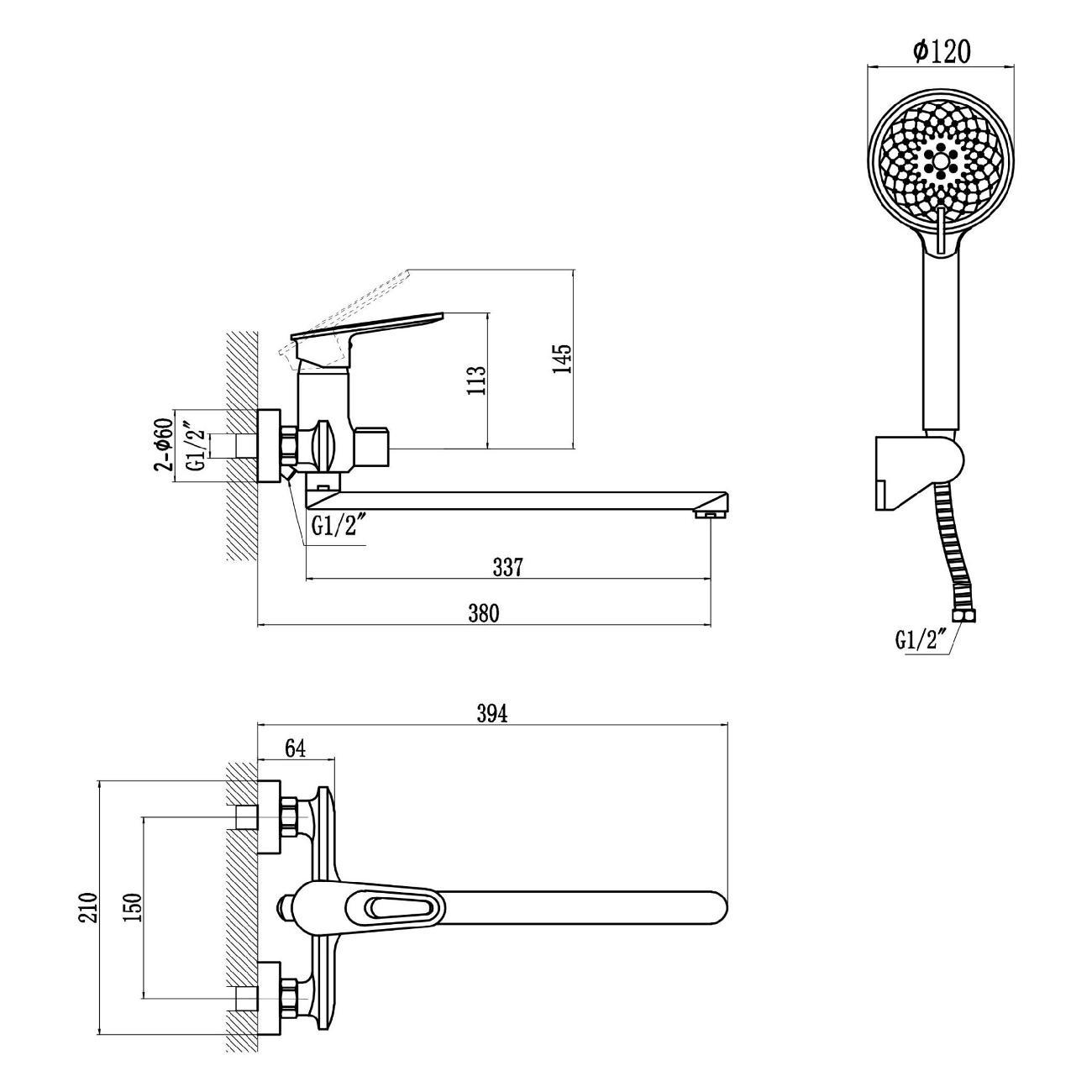 Смеситель Savol S-600609AW