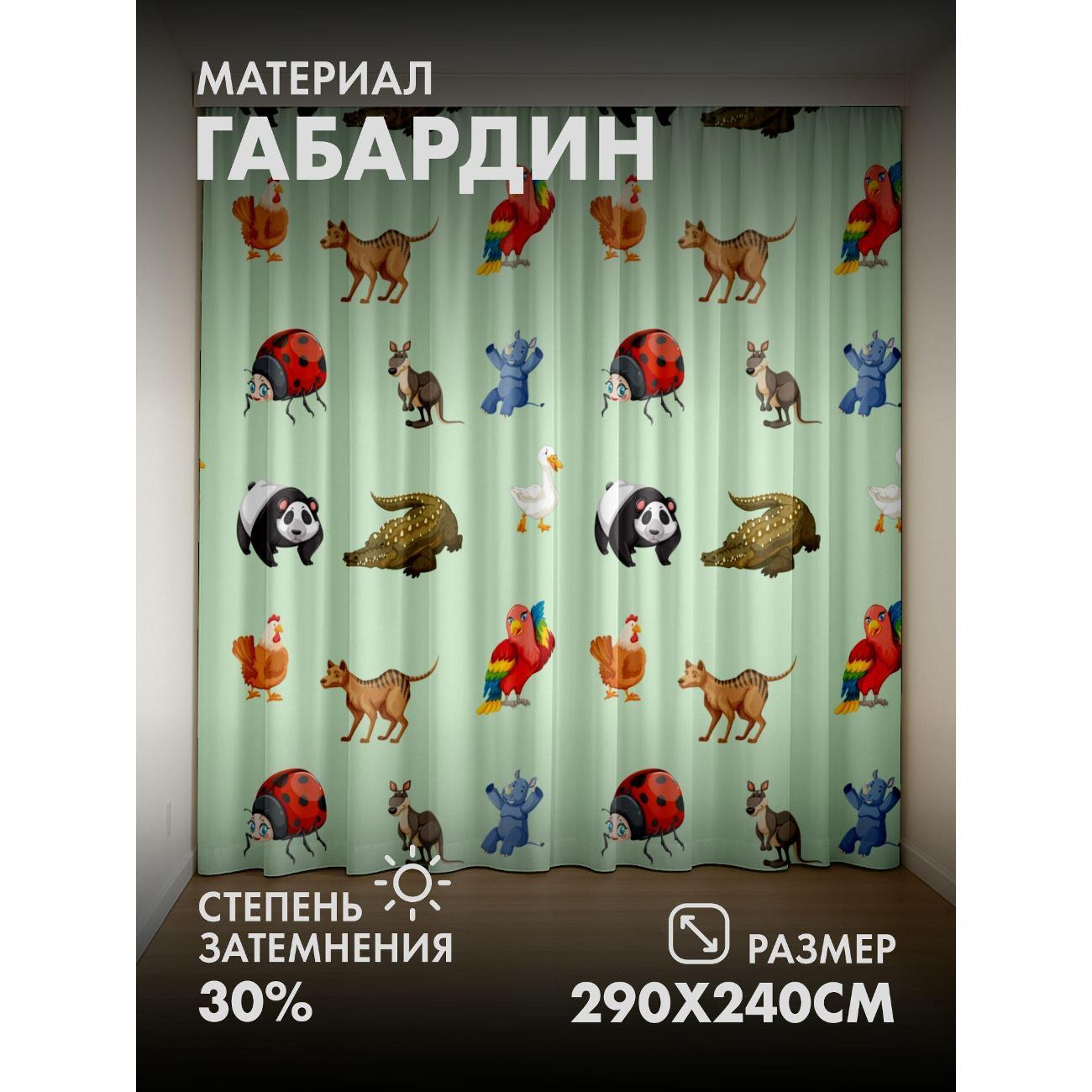 Фотошторы 365home Мультяшные животные: панды (FP357720449)
