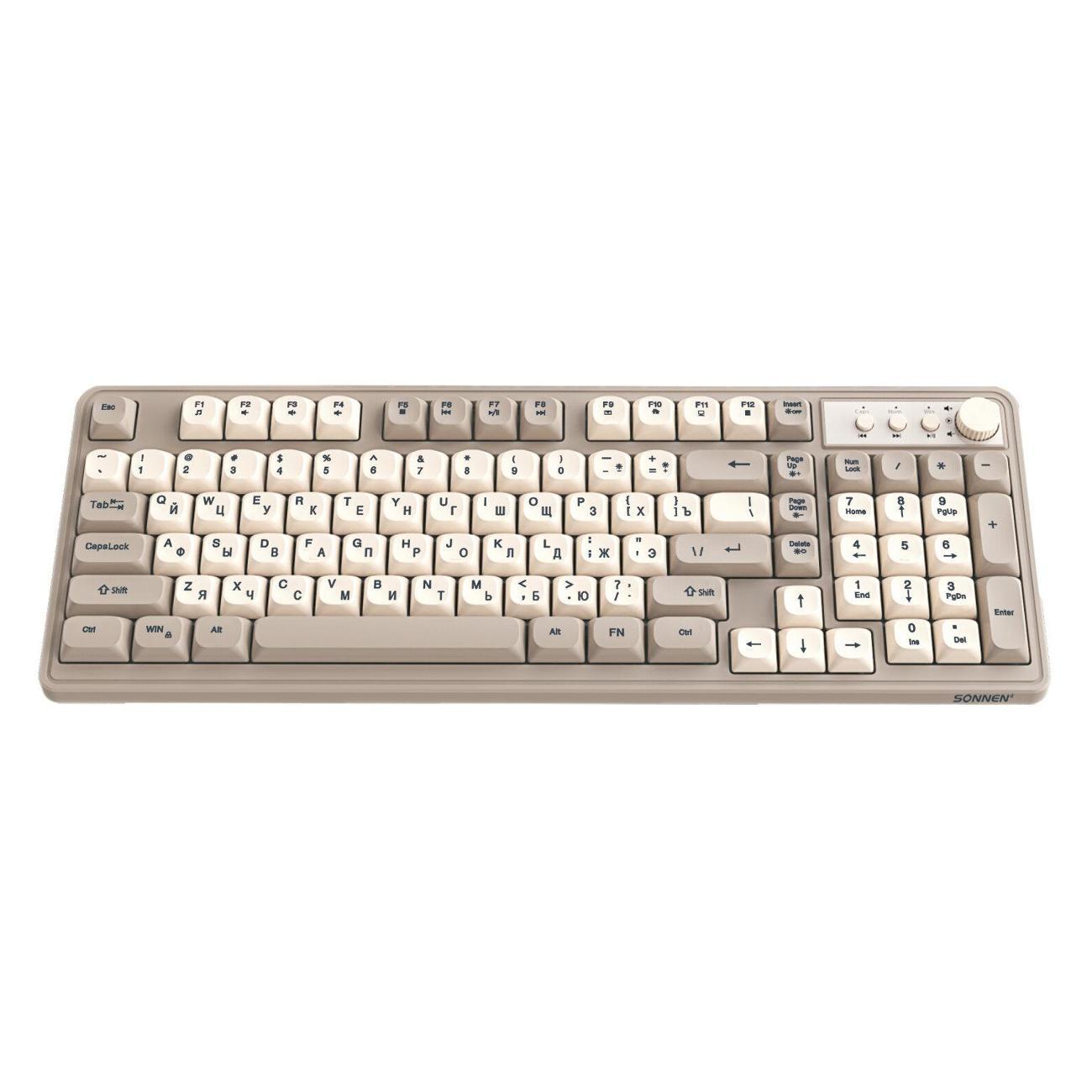 Клавиатура проводная Sonnen LED SN K620 серая