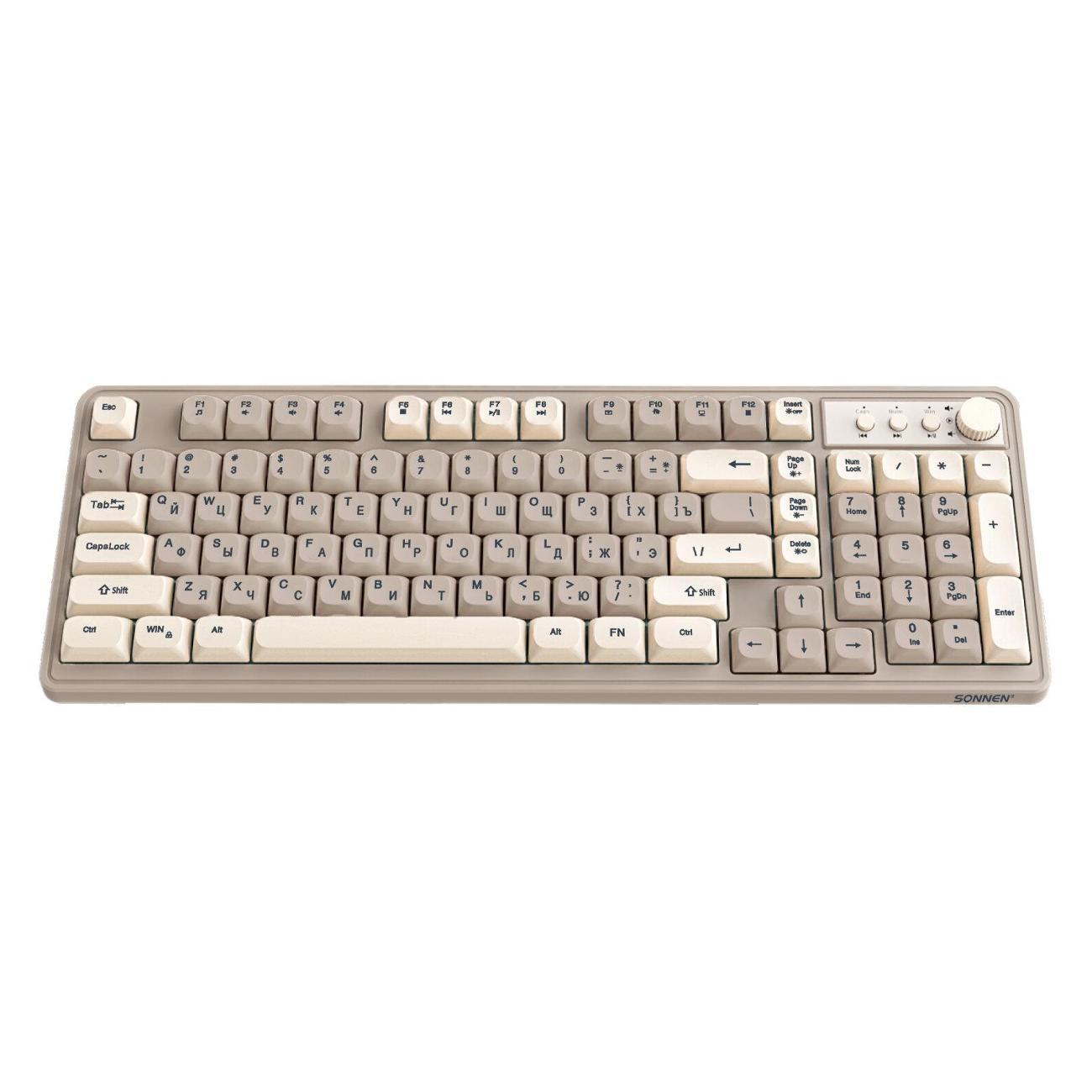 Клавиатура проводная Sonnen LED SN K620 серая