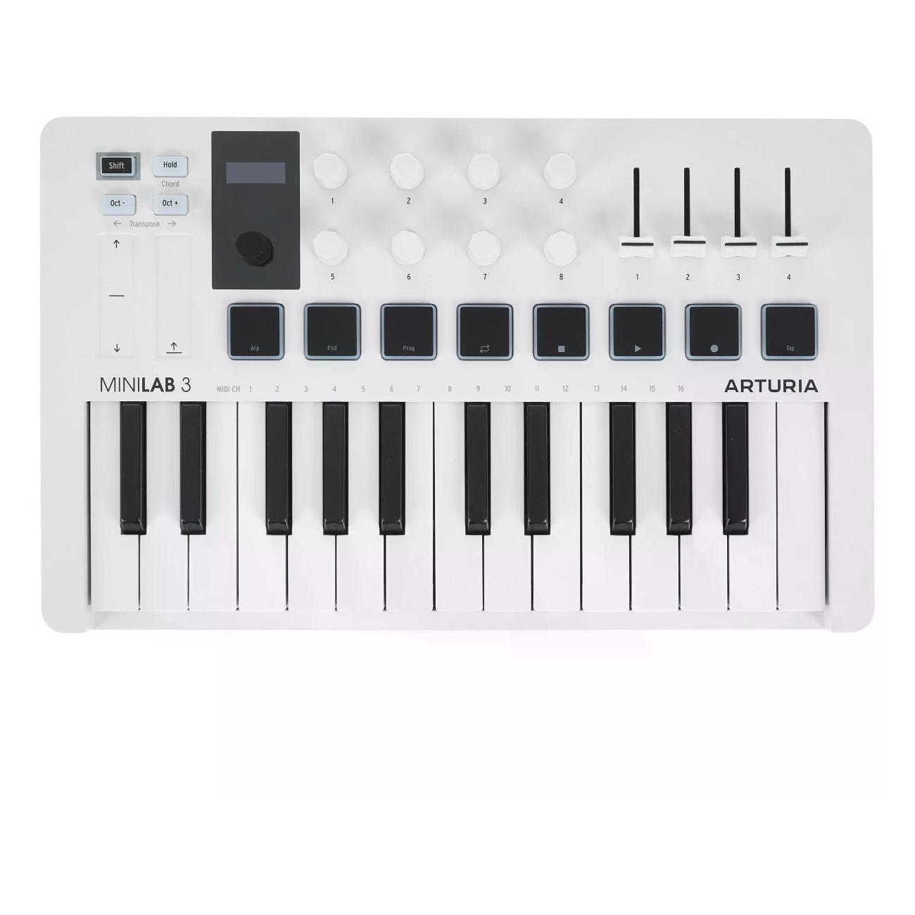 MIDI клавиатура Arturia MiniLab 3 белый