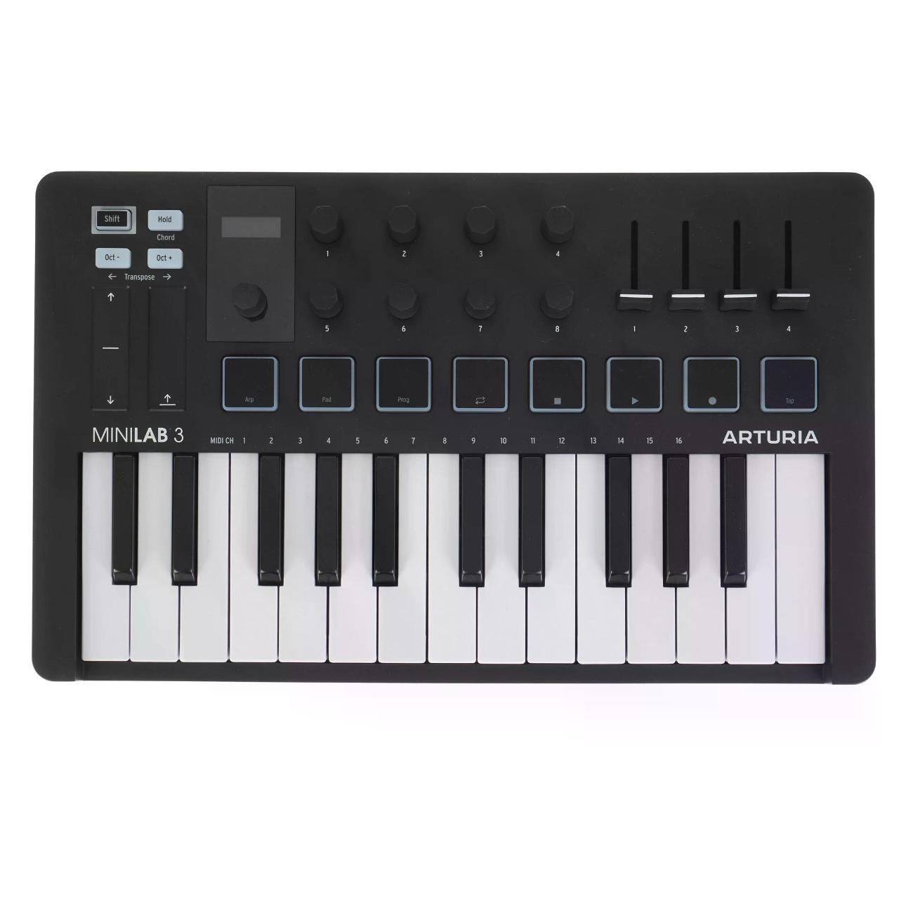 MIDI клавиатура Arturia MiniLab 3 черный