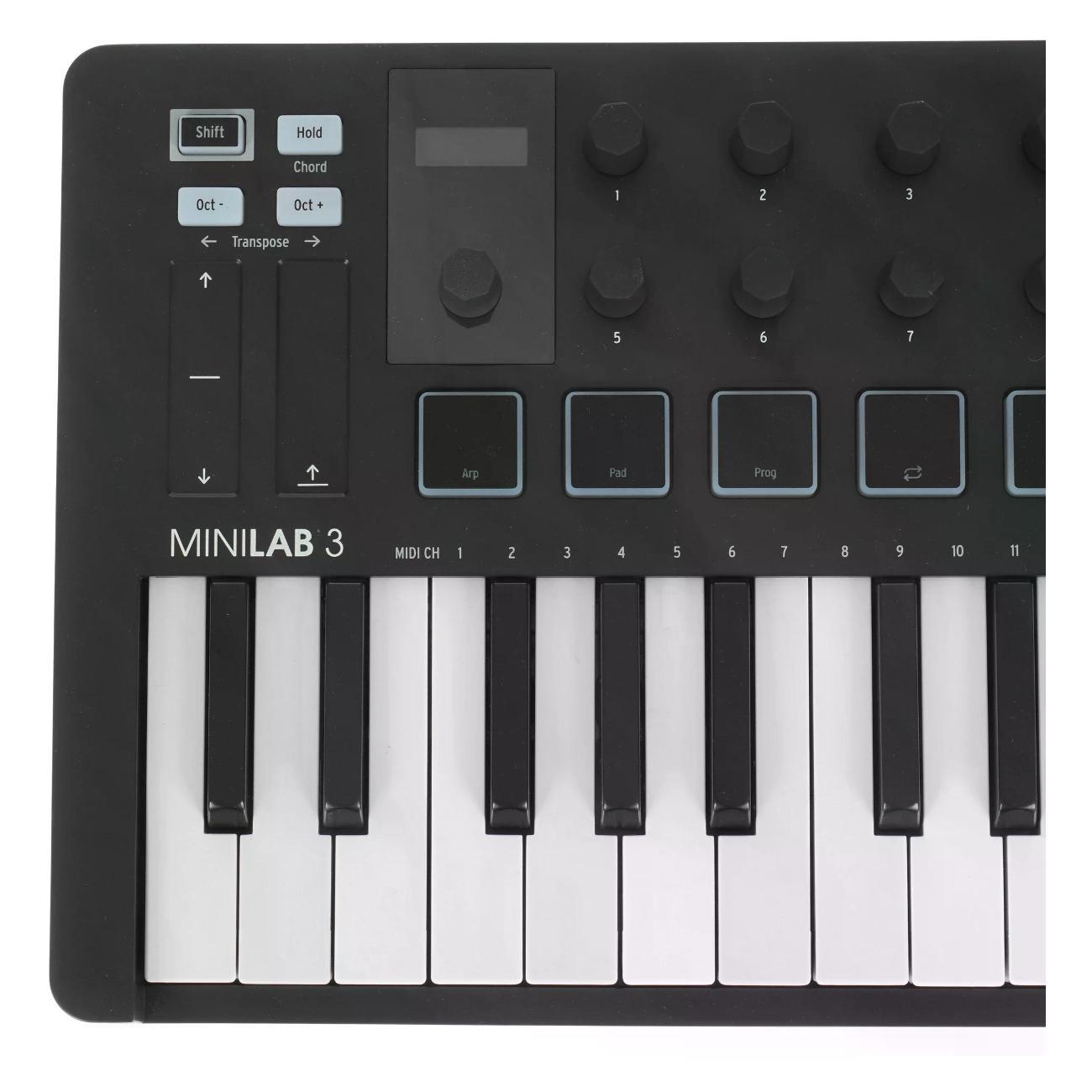MIDI клавиатура Arturia MiniLab 3 черный