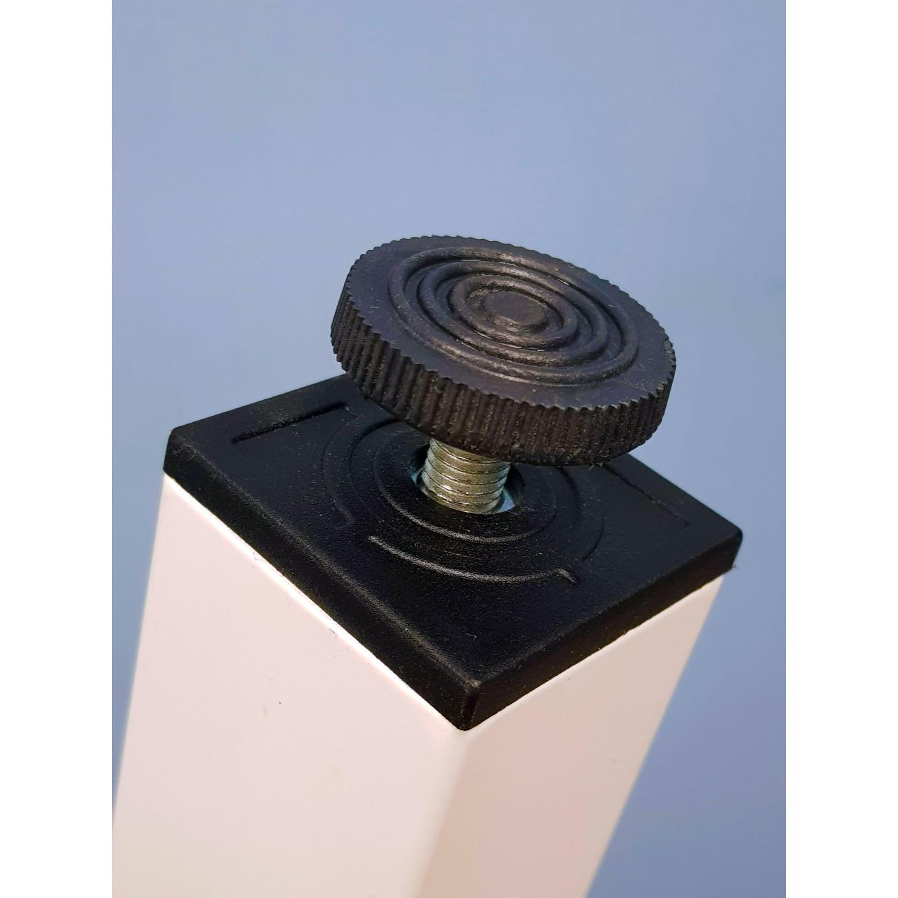 Ножка Parallax для стола одиночная 350 40х40 белая регулируемая