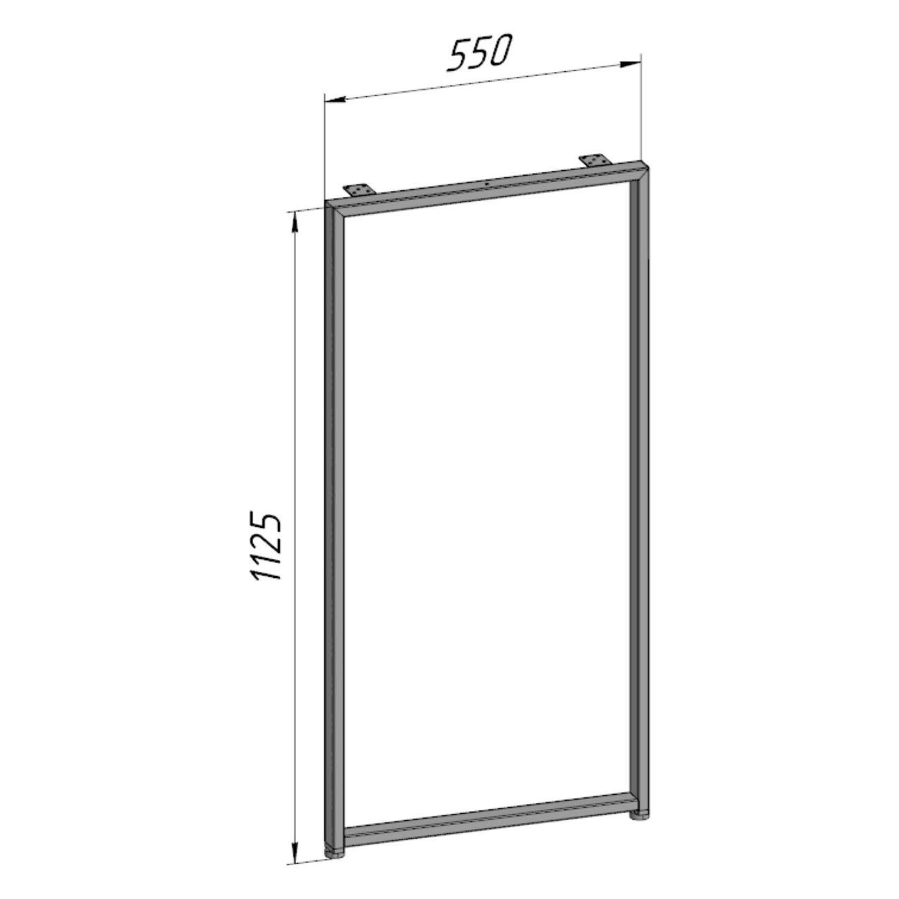 Подстолье Parallax прямоугольное 1125х550 40х20 черное регулируемое