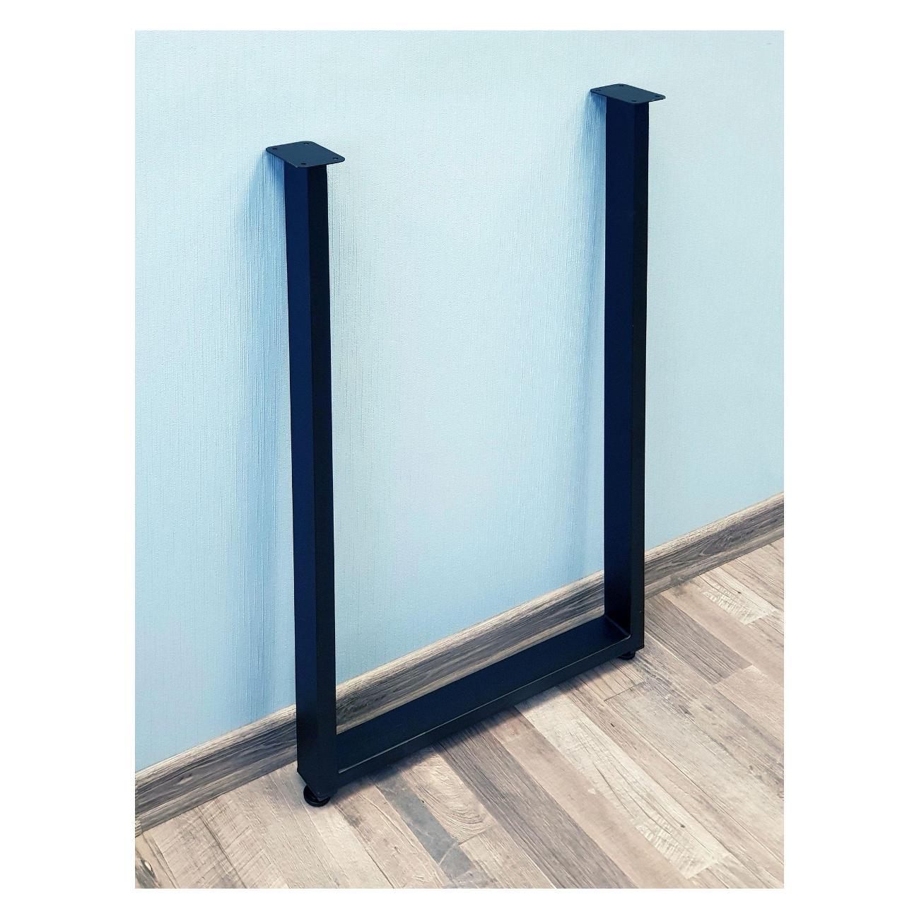 Подстолье Parallax П-образное 775х450 50х25 черное регулируемое