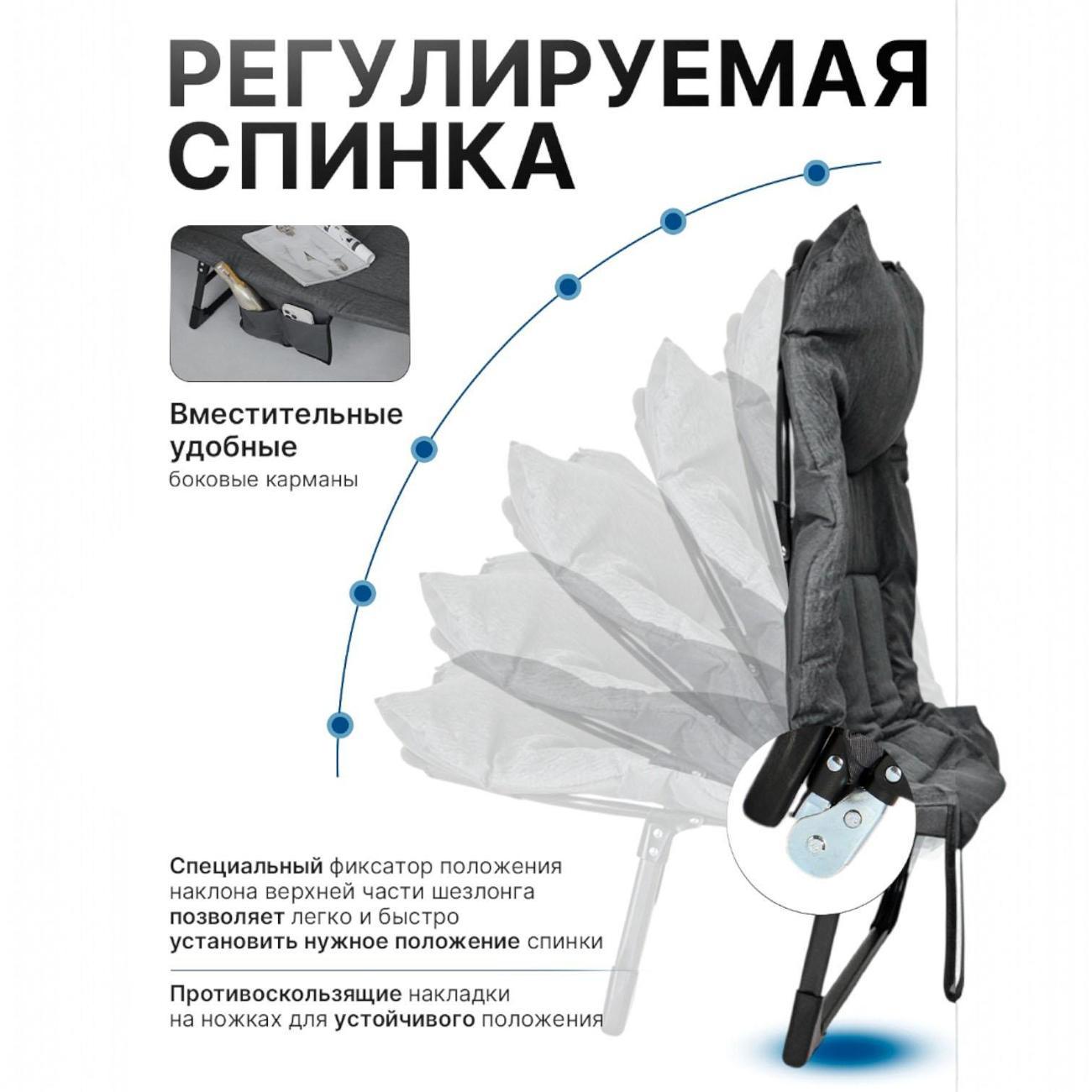 Раскладушка Ami Comfort туристическая с матрасом