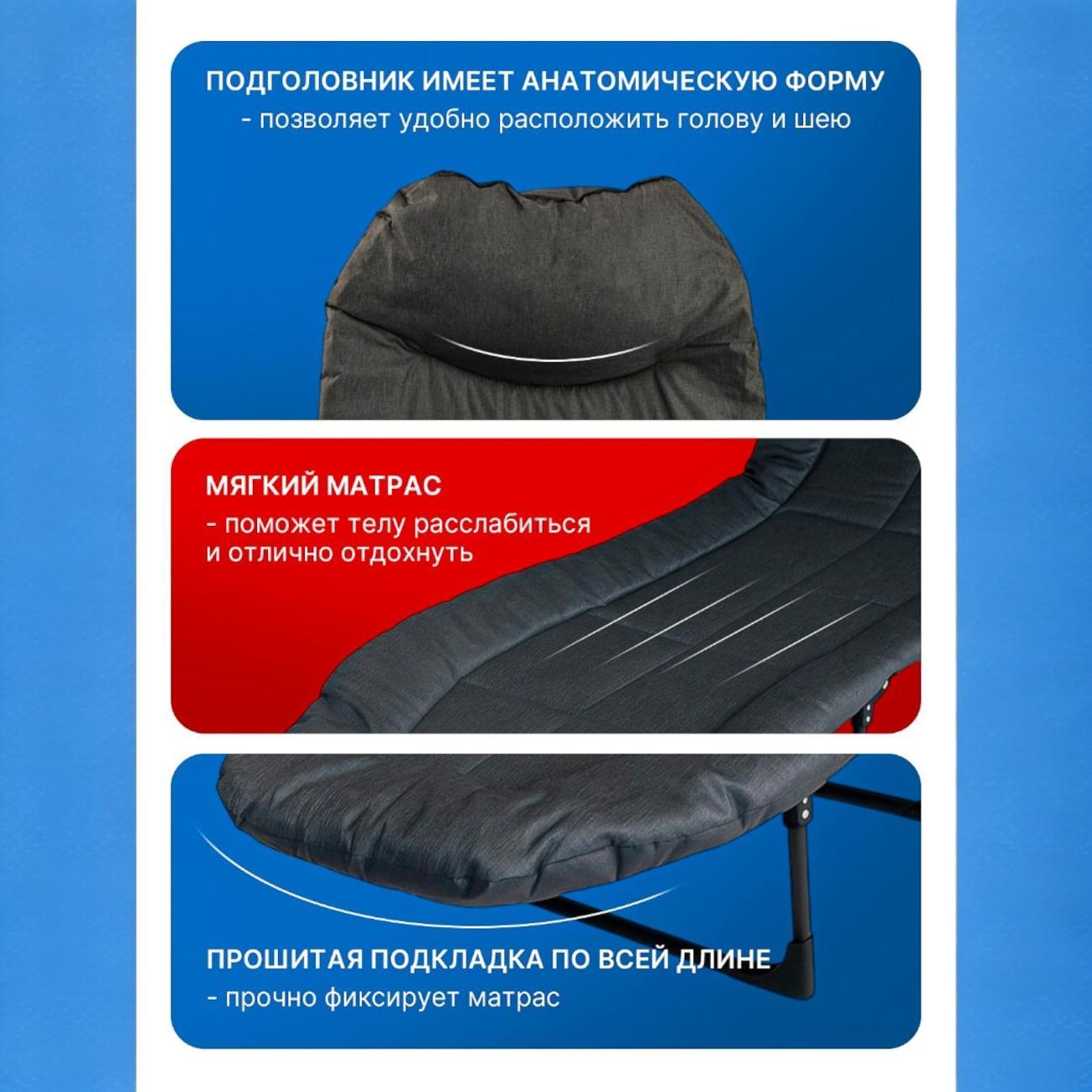 Раскладушка Ami Comfort туристическая с матрасом