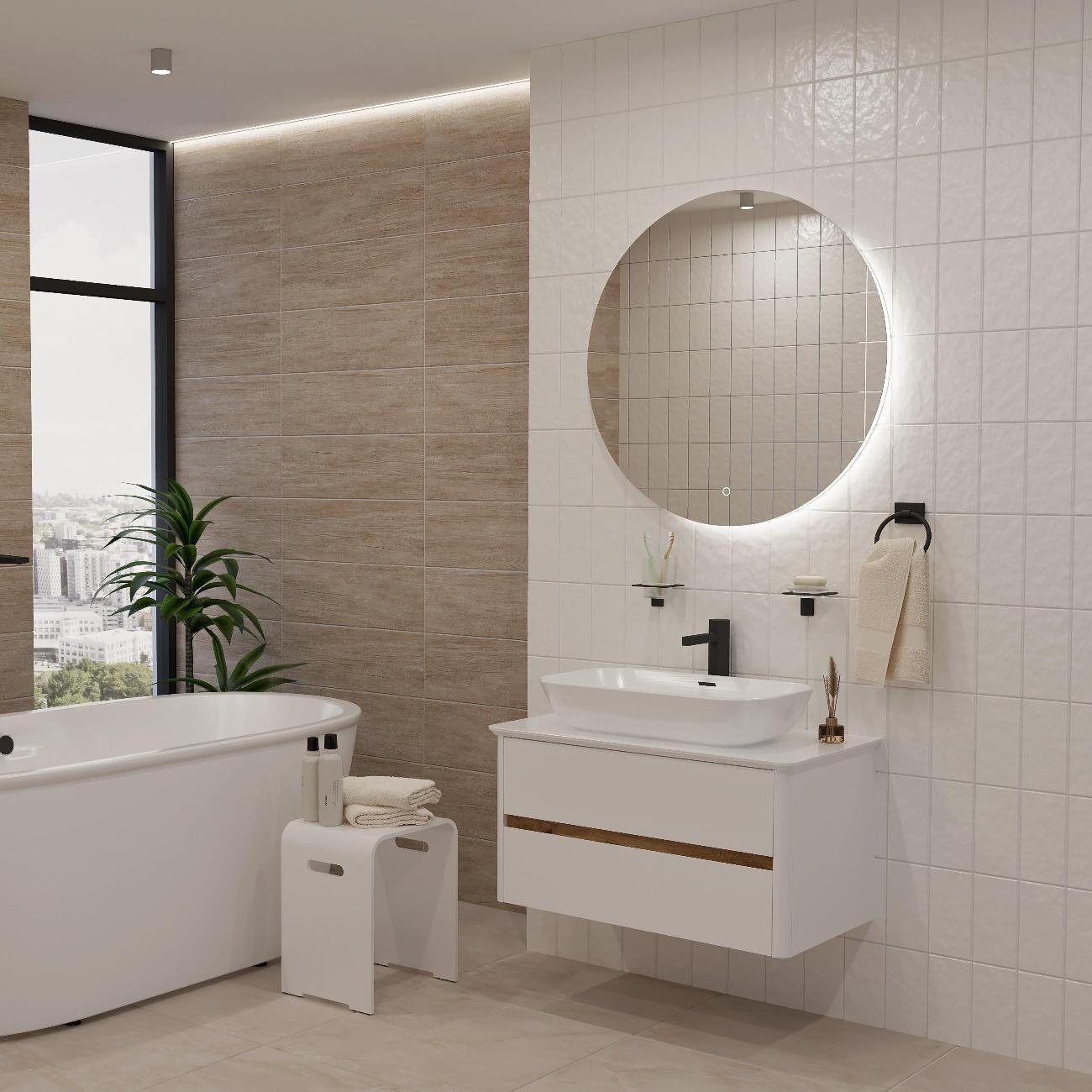 Тумба для ванной 1MARKA Подвесная под раковину 80х45 см Monro MARKA ONE,