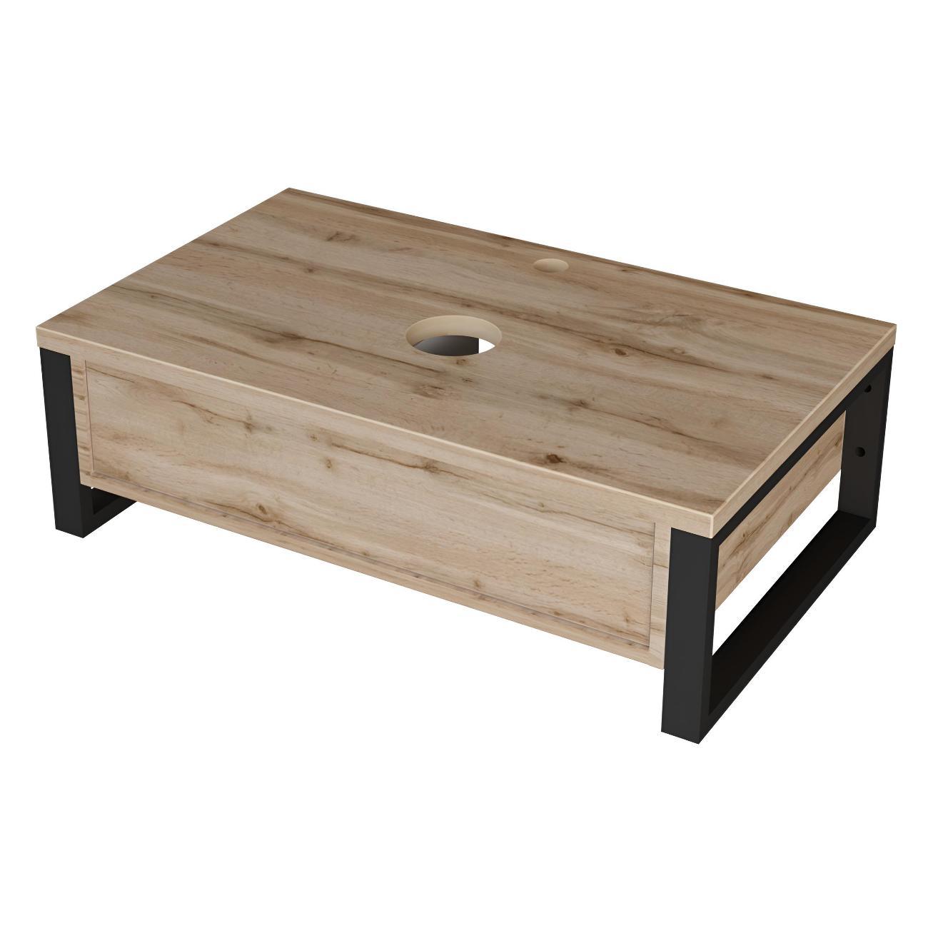 Тумба для ванной 1MARKA под раковину GRUNGE LOFT 100П 1в.я подвесная Дуб