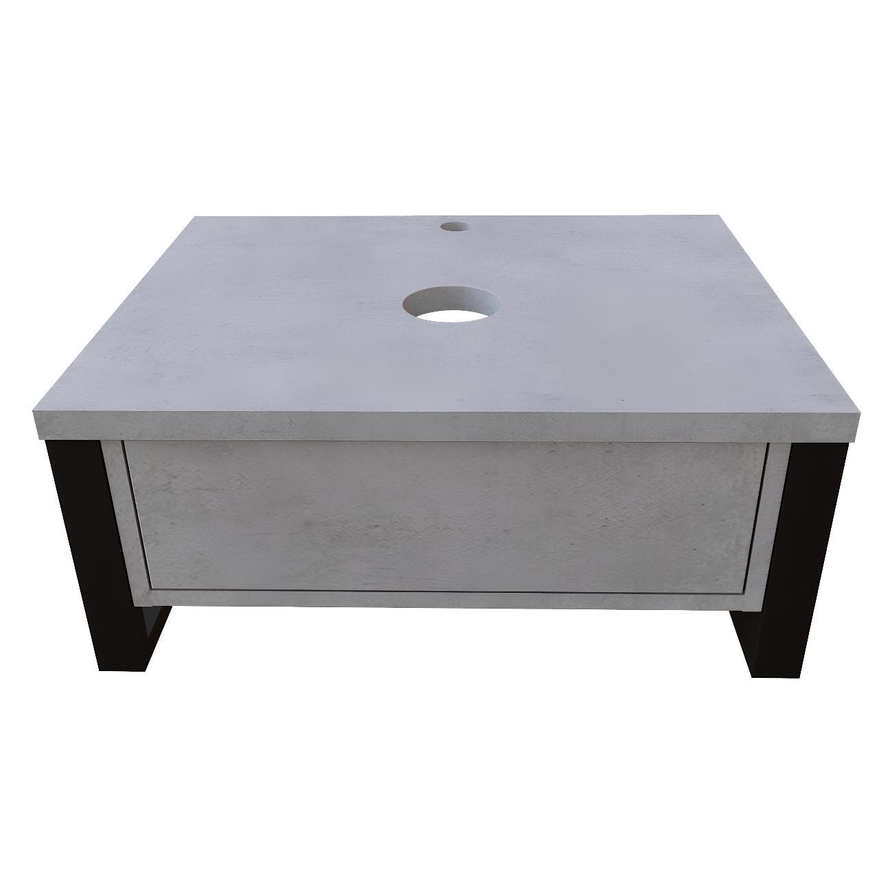 Тумба для ванной 1MARKA под раковину GRUNGE LOFT 60 см Подвесная цвет Бетон светлый Ц0000001582 фото