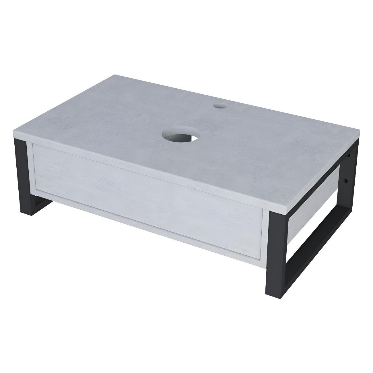 Тумба для ванной 1MARKA по раковину GRUNGE LOFT 70 см подвесная цвет Бетон светлый Ц0000015938