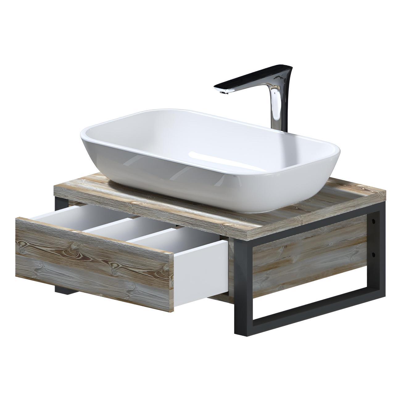 Тумба для ванной 1MARKA под раковину GRUNGE LOFT 70 см Подвесная цвет Дуб Намибия Ц0000015941