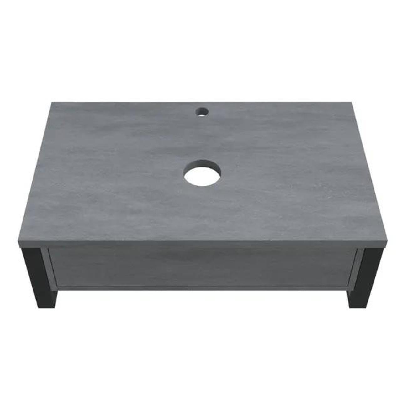 Тумба для ванной 1MARKA под раковину 80 см GRUNGE LOFT, подвесная, 1 выдвижной ящик, цвет Бетон лофт Ц0000031984