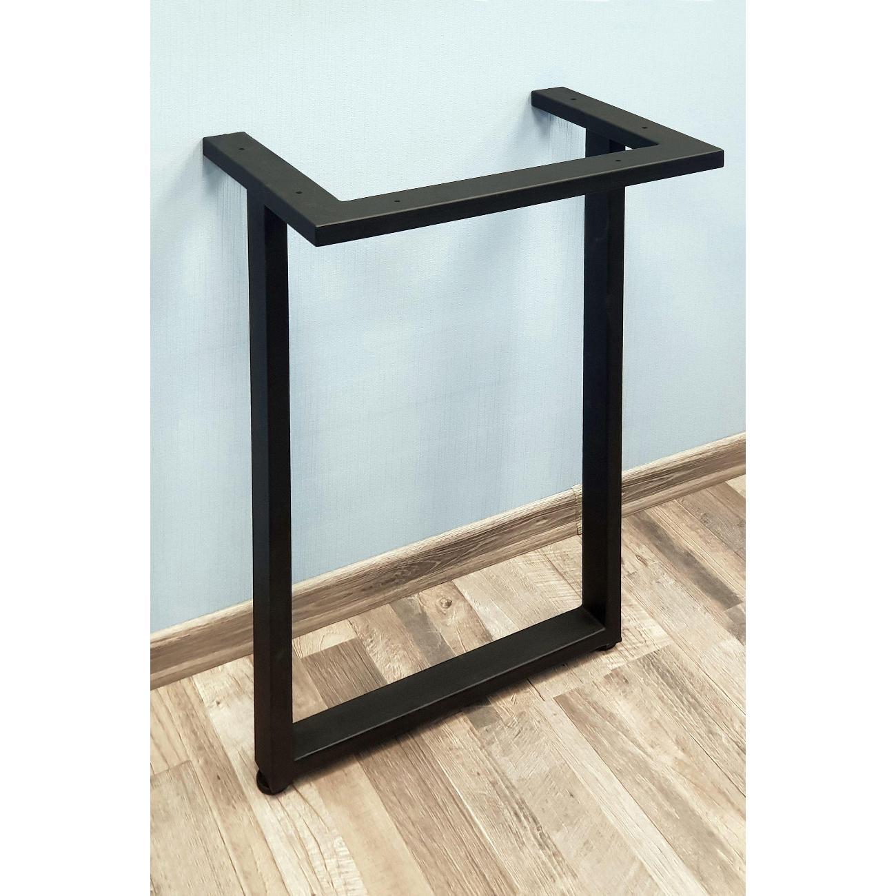 Подстолье Parallax устойчивое для стола 700х350 мм, 50x25 мм, металлическое барное лофт с регулировкой высоты 77BX035030070-PRM фото