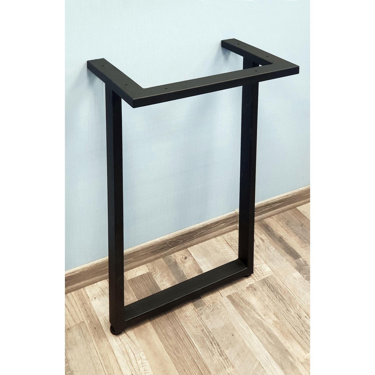 Подстолье Parallax устойчивое для стола 725х350 мм, 50x25 мм, металлическое барное лофт с регулировкой высоты 77BX035030072-PRM фото