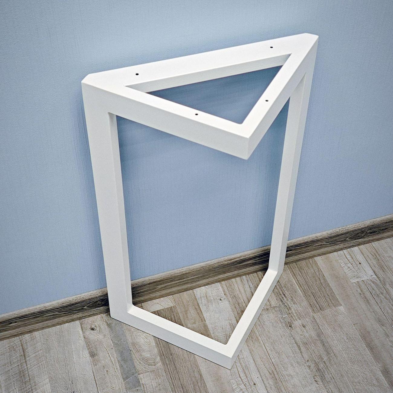 Подстолье Parallax треугольное 850х450 40х20 белое устойчивое