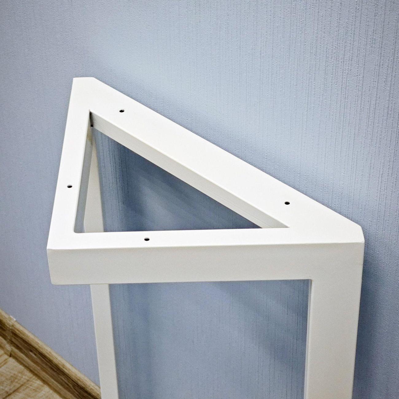 Подстолье Parallax треугольное 890х450 40х20 белое устойчивое