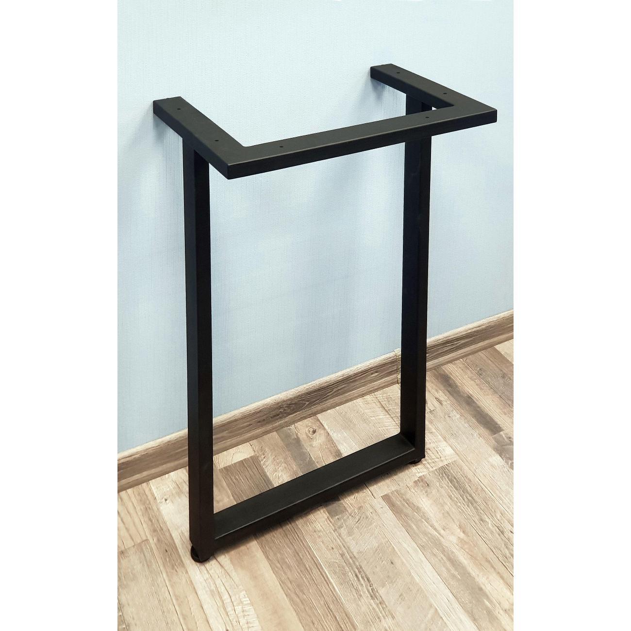 Подстолье Parallax устойчивое для стола 800х350 мм, 50x25 мм, металлическое барное лофт с регулировкой высоты 77BX035030080-PRM фото