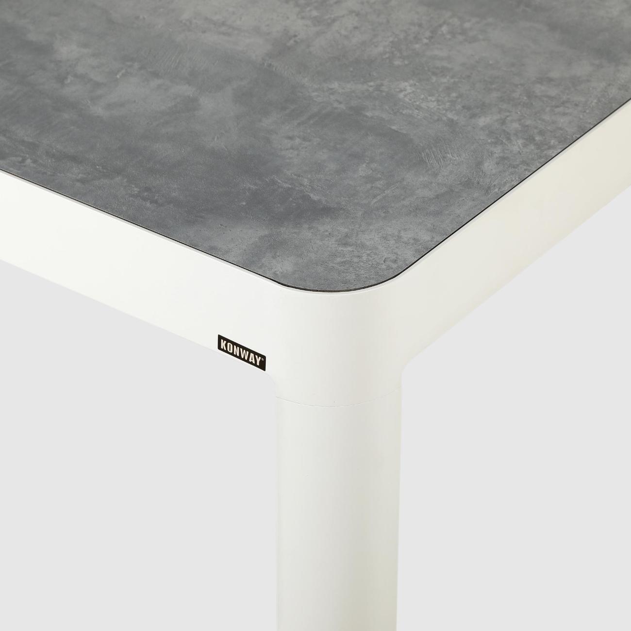 Стол садовый KONWAY обеденный Кавалезе белый 160х90х75 см