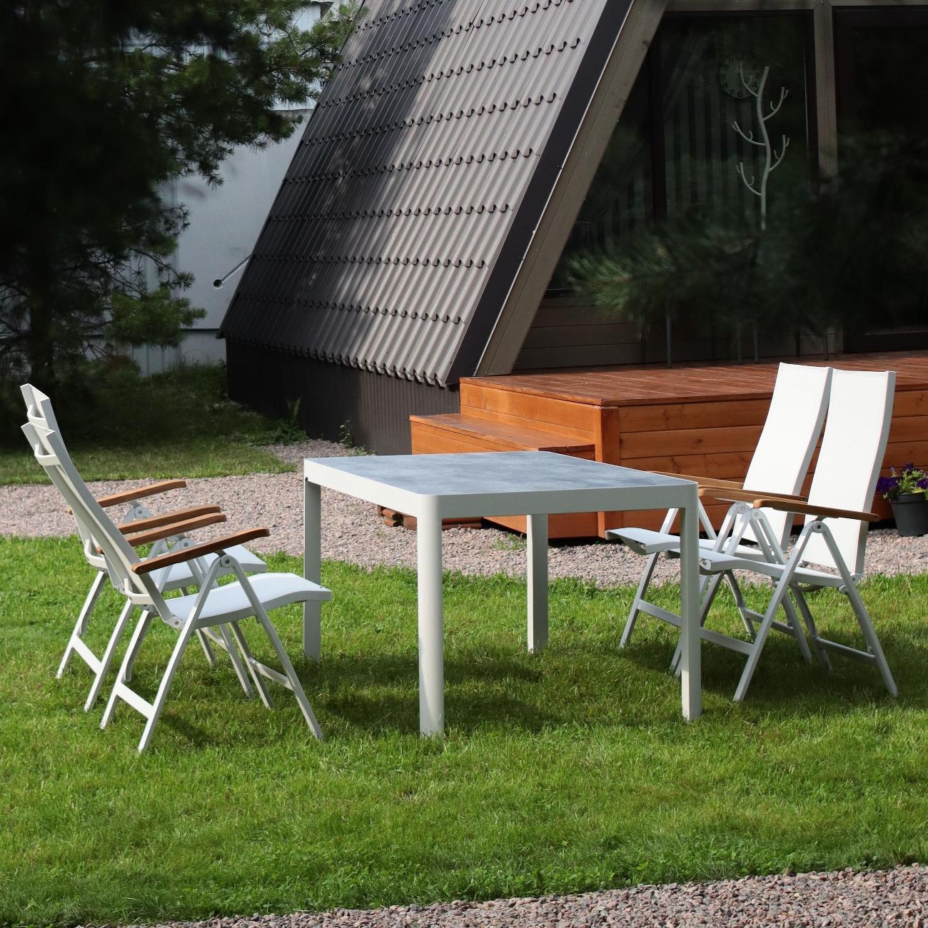 Стол садовый KONWAY обеденный Кавалезе белый 160х90х75 см