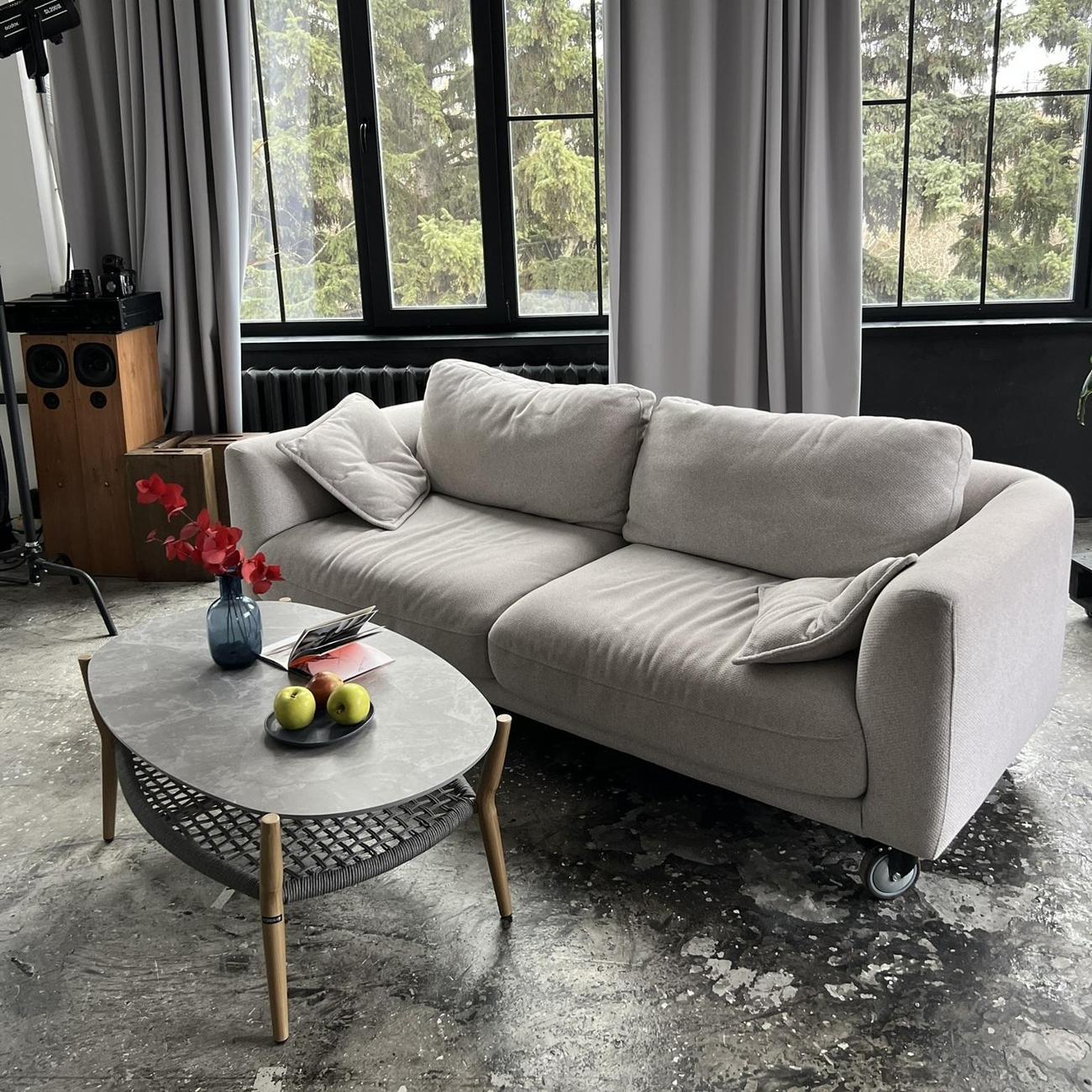 Стол садовый KONWAY кофейный Самос 110х65х44,5 см, столешница камень