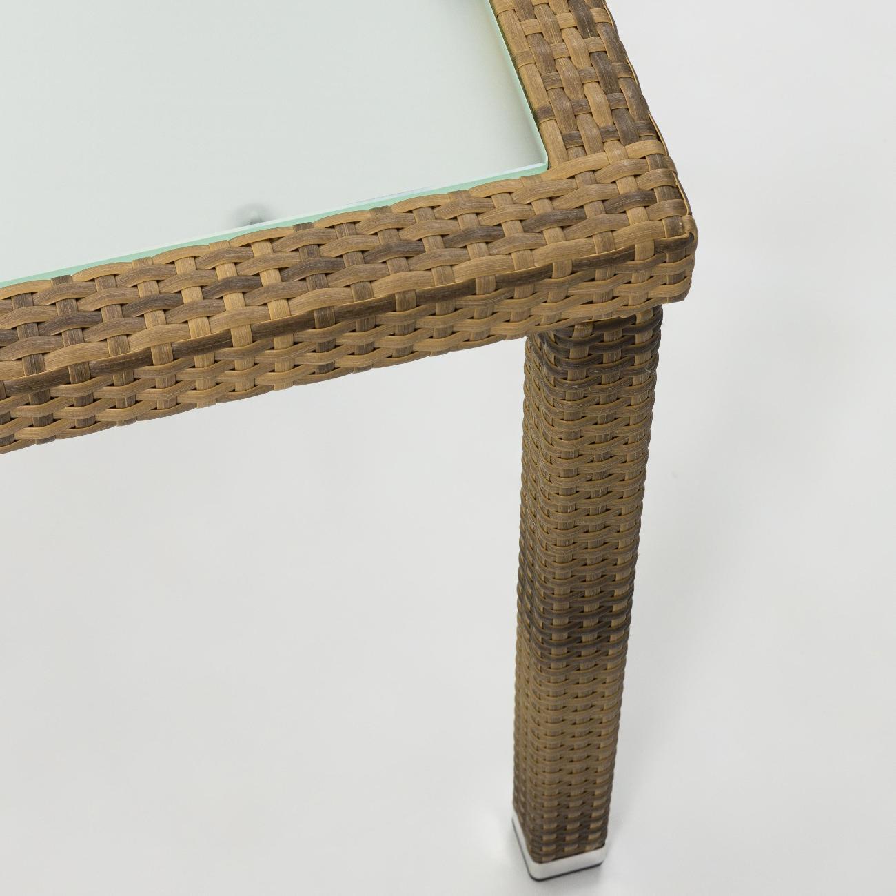 Стол садовый KONWAY из ротанга Панама слоновая кость 120х80х75 см со