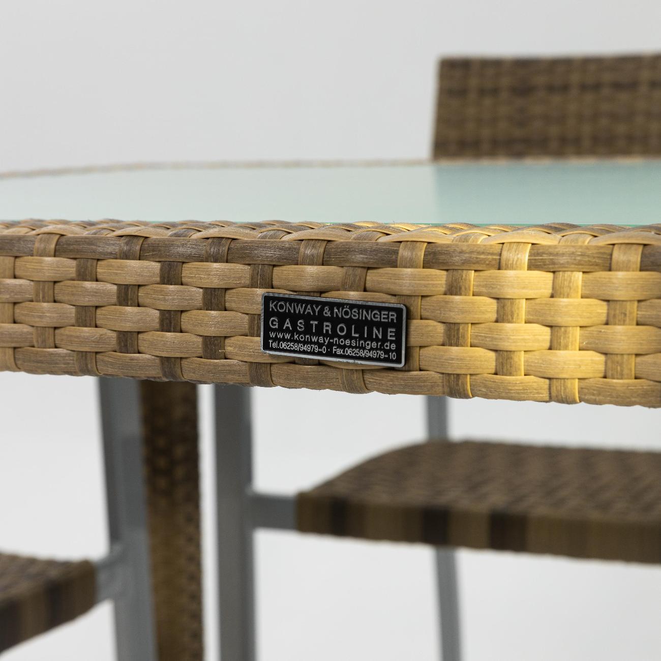 Стол садовый KONWAY из ротанга Панама слоновая кость 120х80х75 см со