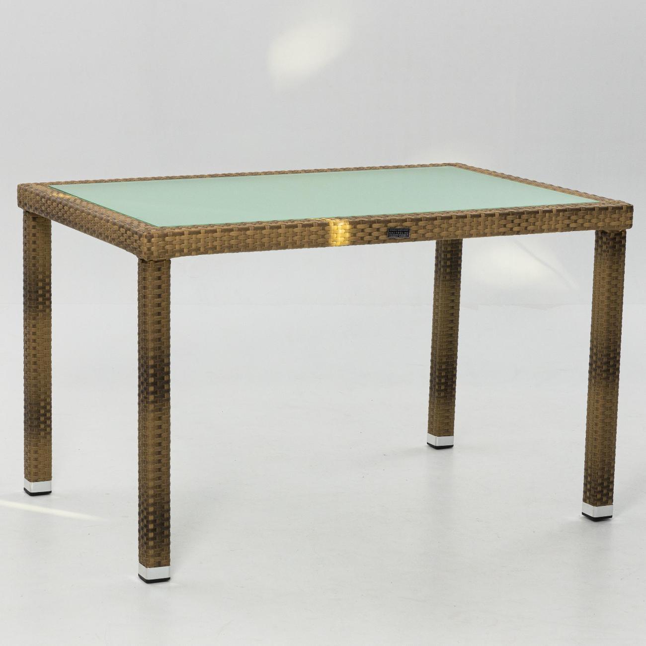 Стол садовый KONWAY из ротанга Панама слоновая кость 140х80х75 см со