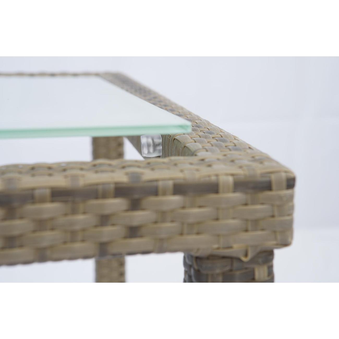 Стол садовый KONWAY из ротанга Панама слоновая кость 140х80х75 см со