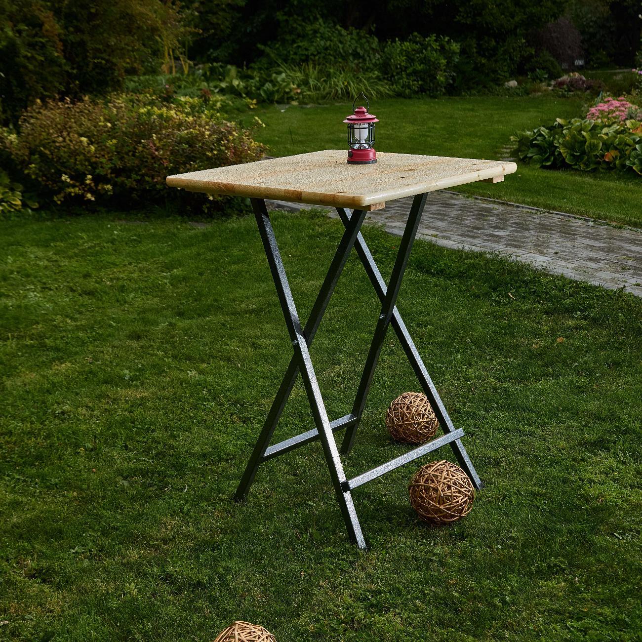 Стол садовый Фотон Стойка для барбекю Адлер квадрат (складная, 78х78х110 см)