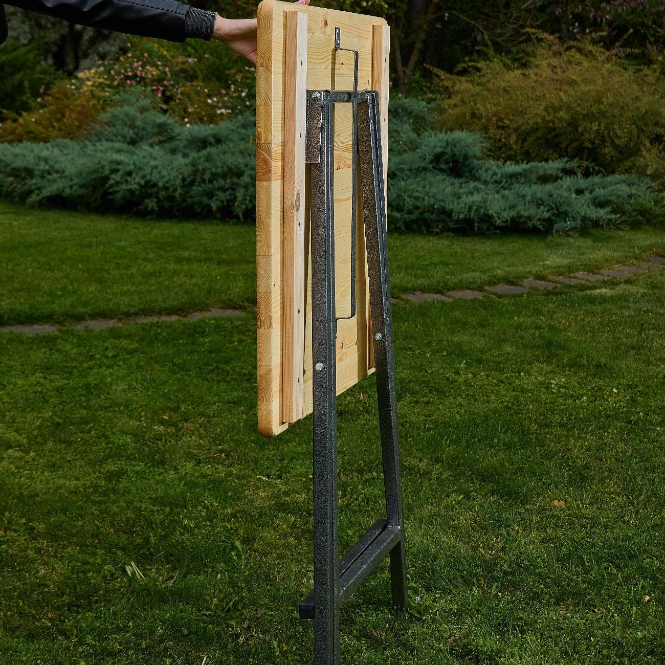 Стол садовый Фотон Стойка для барбекю Адлер квадрат (складная, 78х78х110 см)