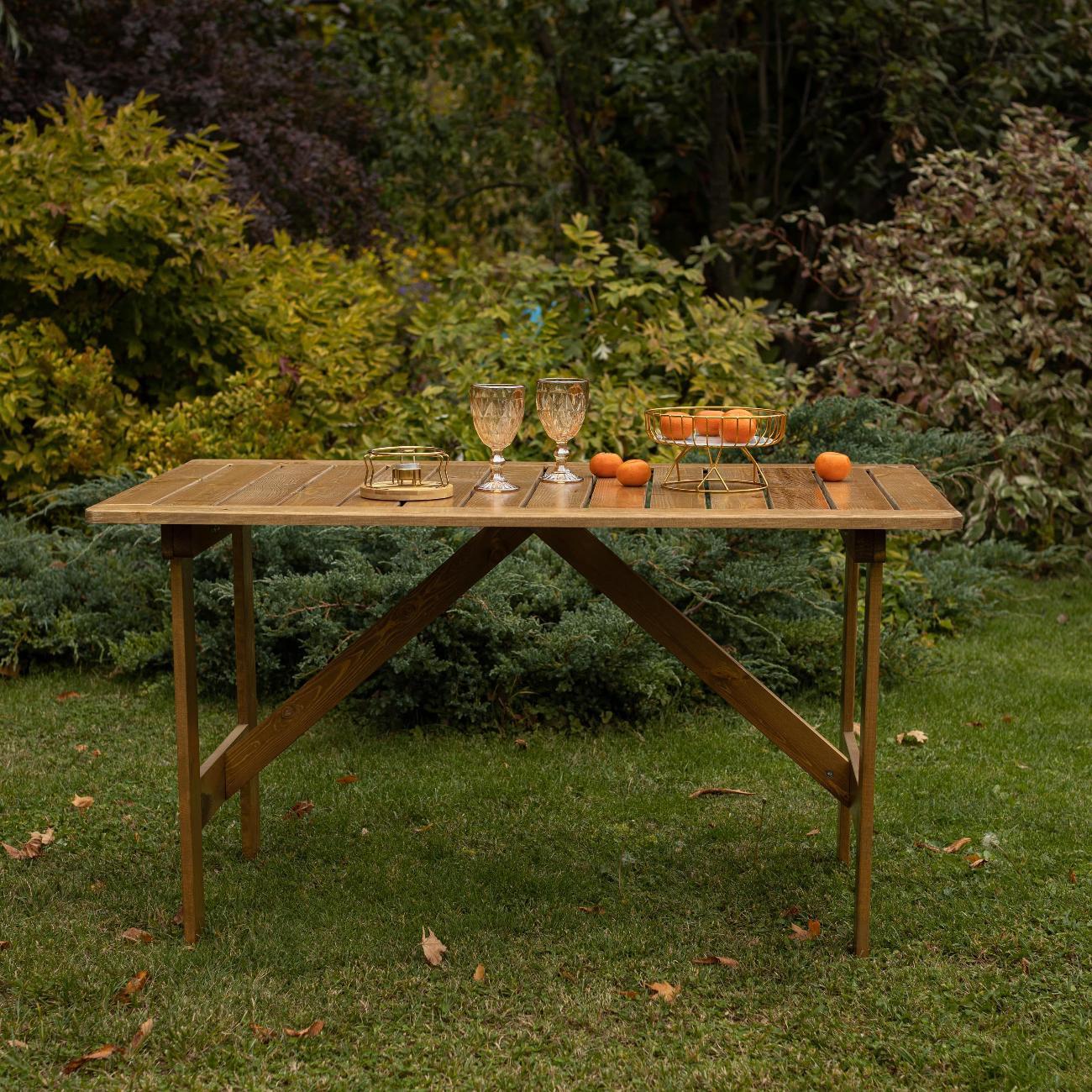 Стол садовый Фотон Копенгаген, цвет орех