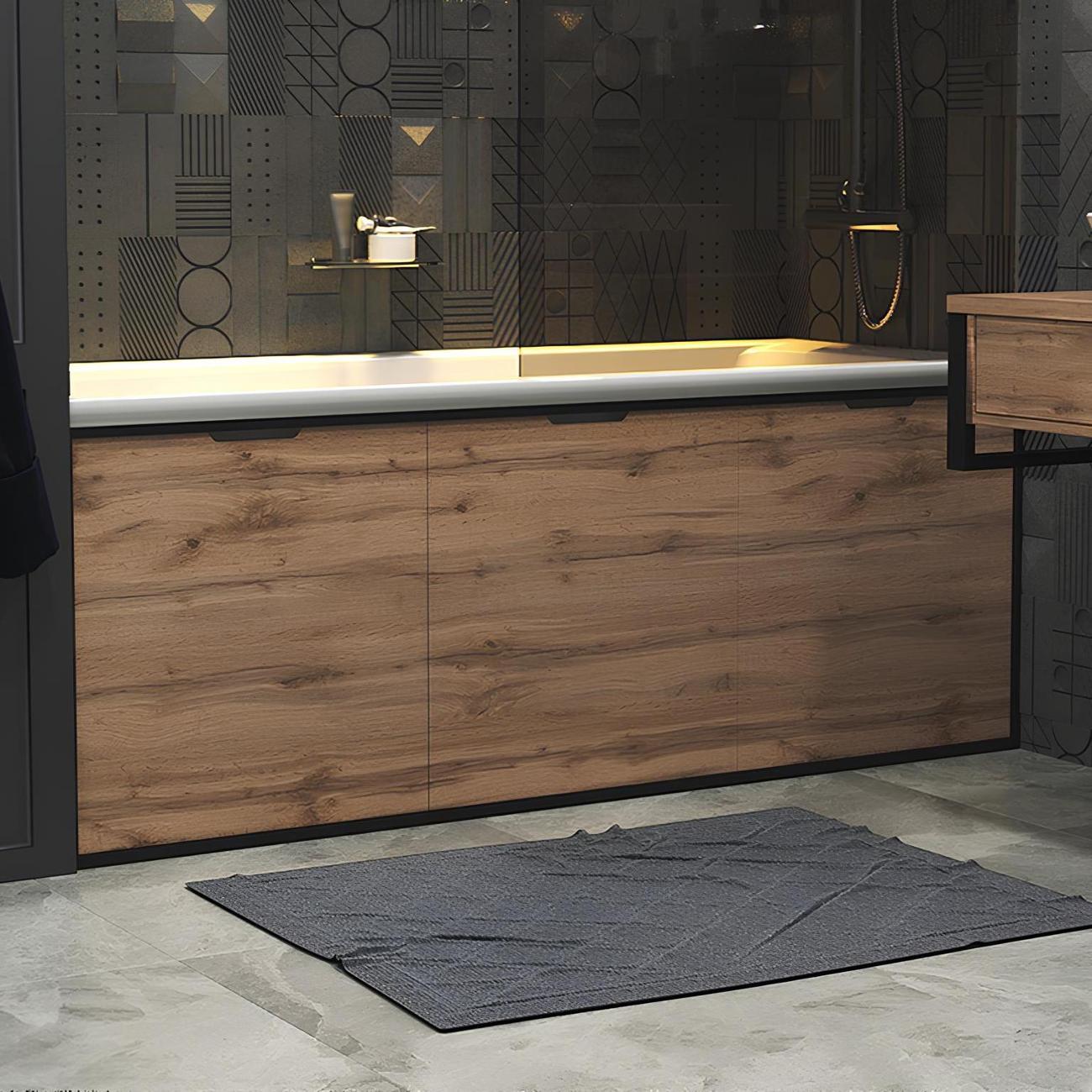 Экран под ванну 1MARKA 170 см со съемными панелями, МДФ, цвет Дуб Крафт, GL170CraftGold