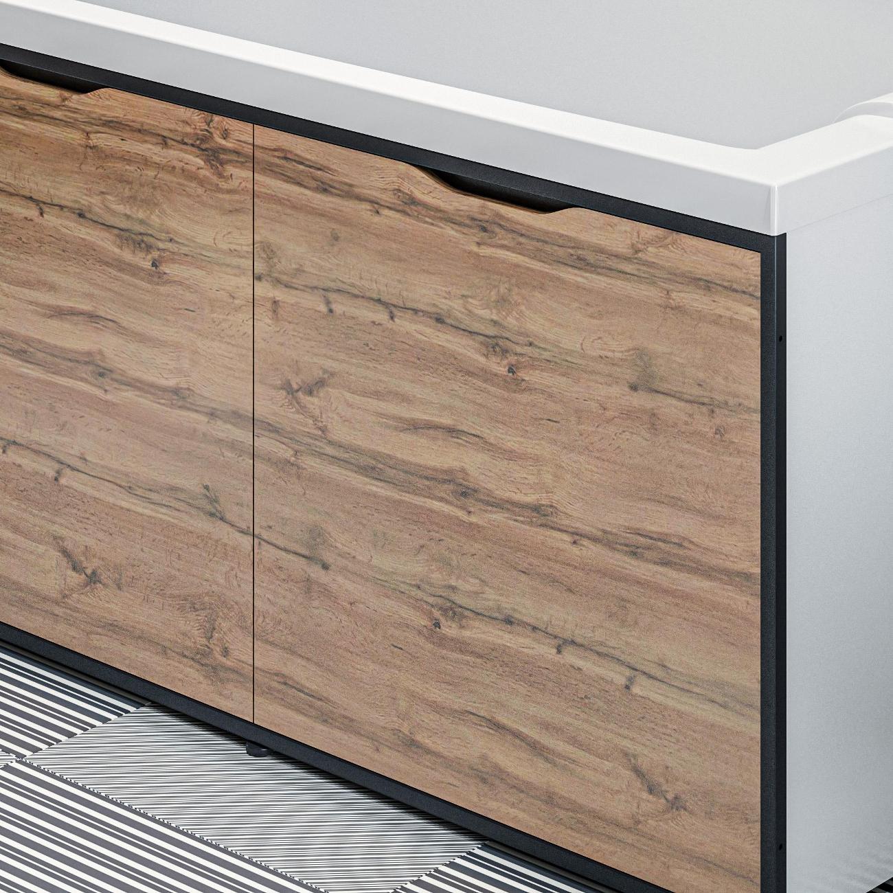 Экран под ванну 1MARKA 170 см со съемными панелями, МДФ, цвет Дуб Крафт, GL170CraftGold