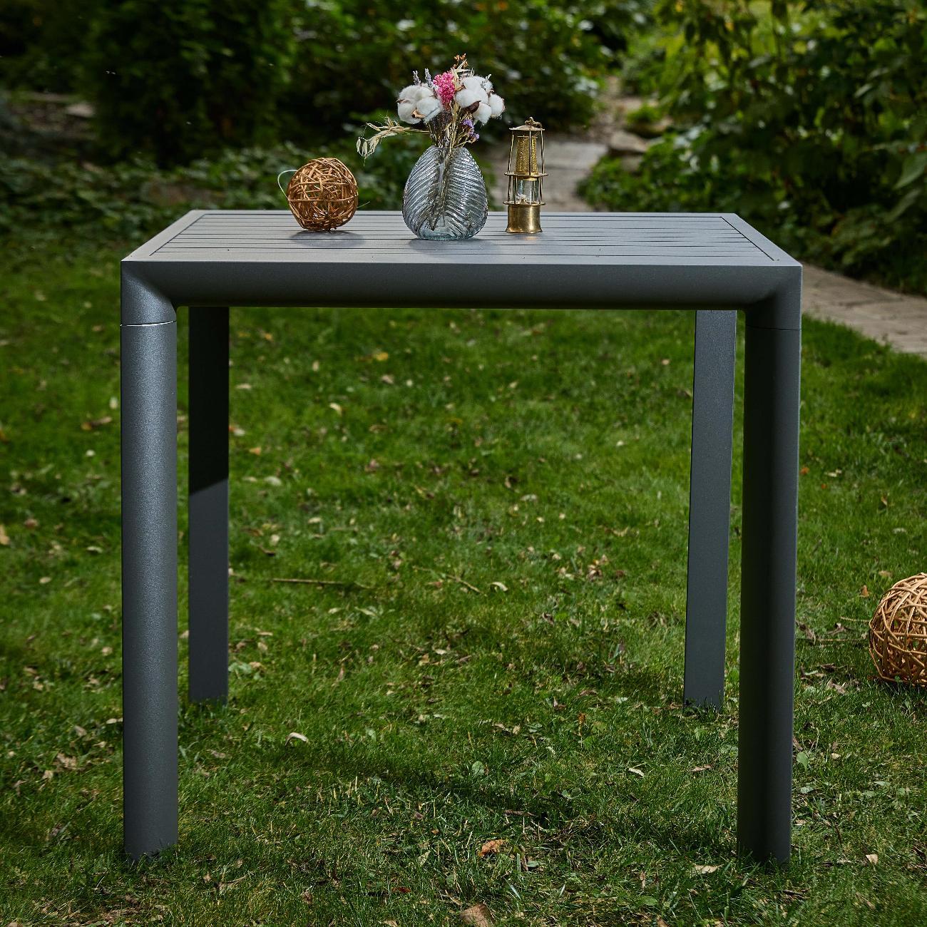 Стол садовый KONWAY Торонто антрацит 80х80х75 см