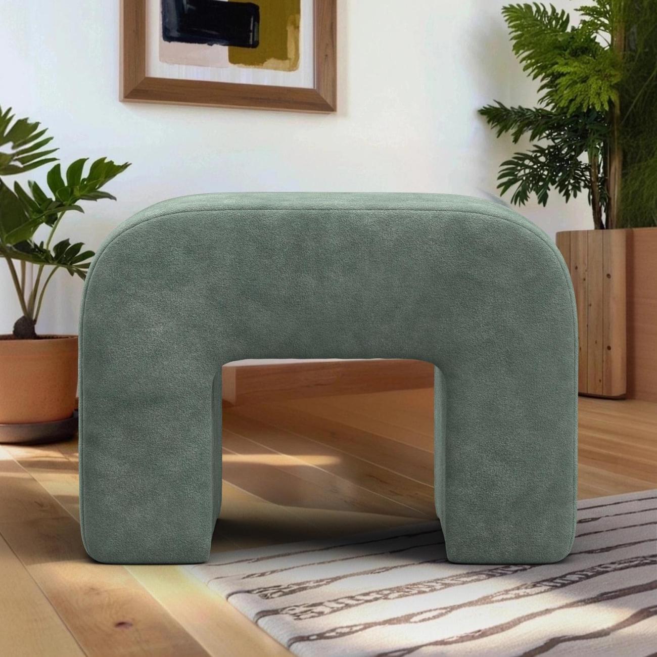 Пуф Лига Диванов 008, велюр BRUT 08 зеленый